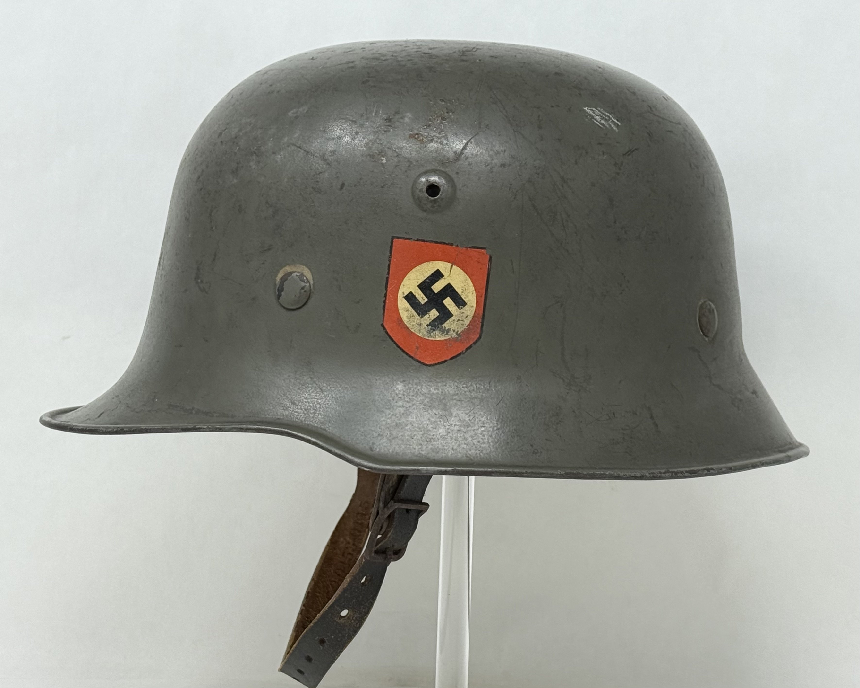 M34 SS 'Sicherheitsdienst SD' double decal Edelstahl Helmet — image 5