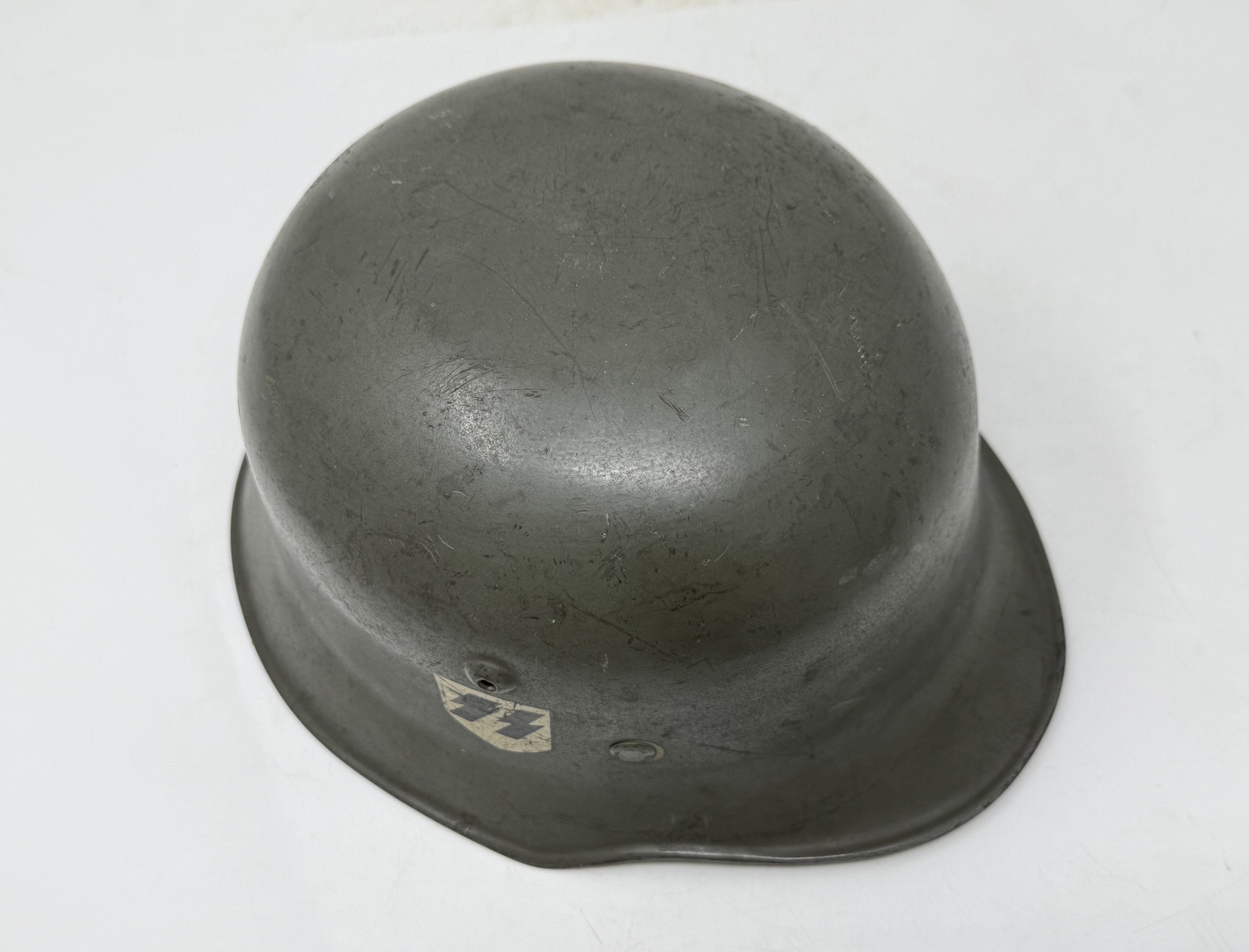 M34 SS 'Sicherheitsdienst SD' double decal Edelstahl Helmet — image 7