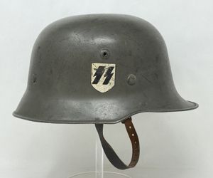 M34 SS 'Sicherheitsdienst SD' double decal Edelstahl Helmet