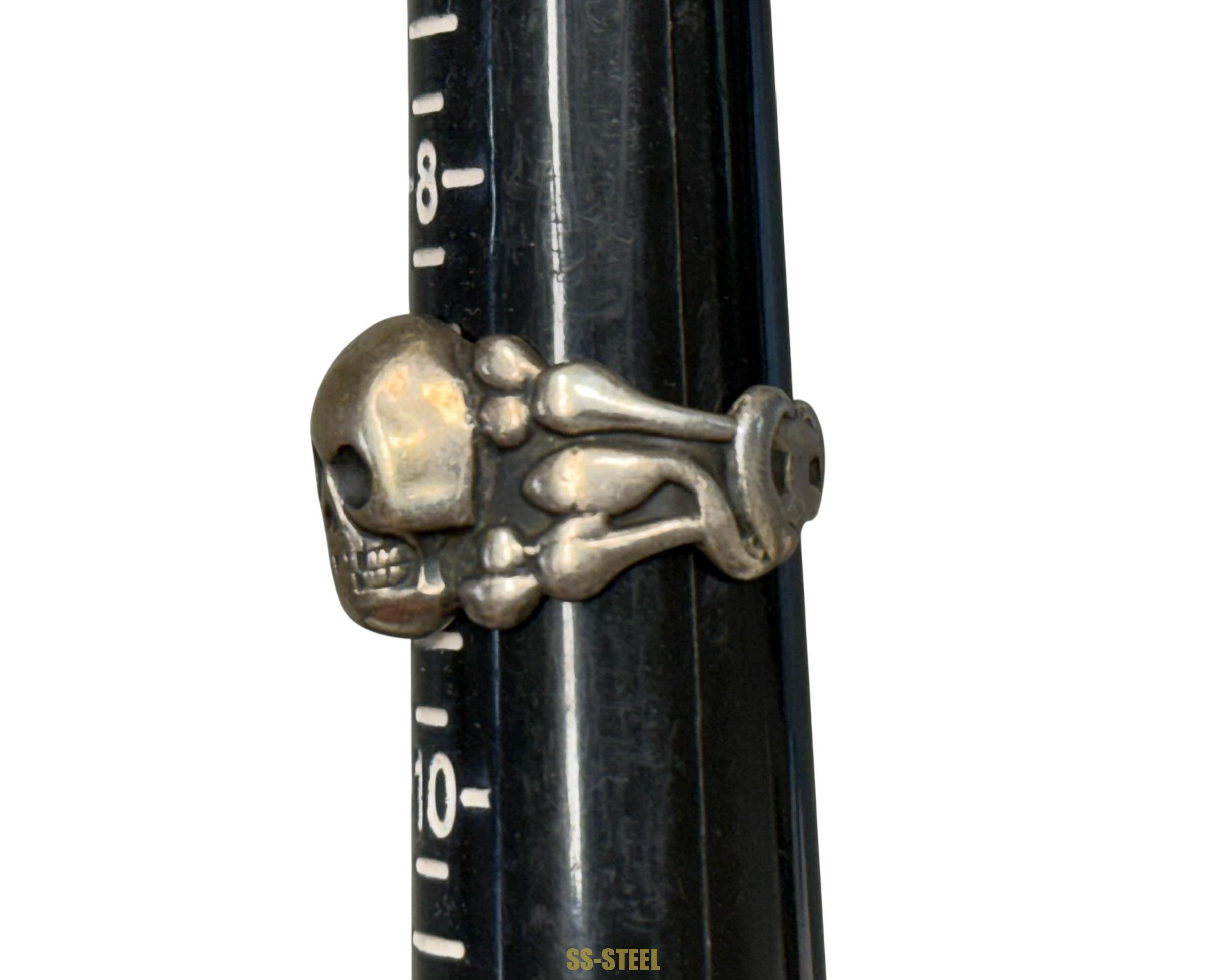 WWII Totenkopf Skull Canteen Ring — image 10