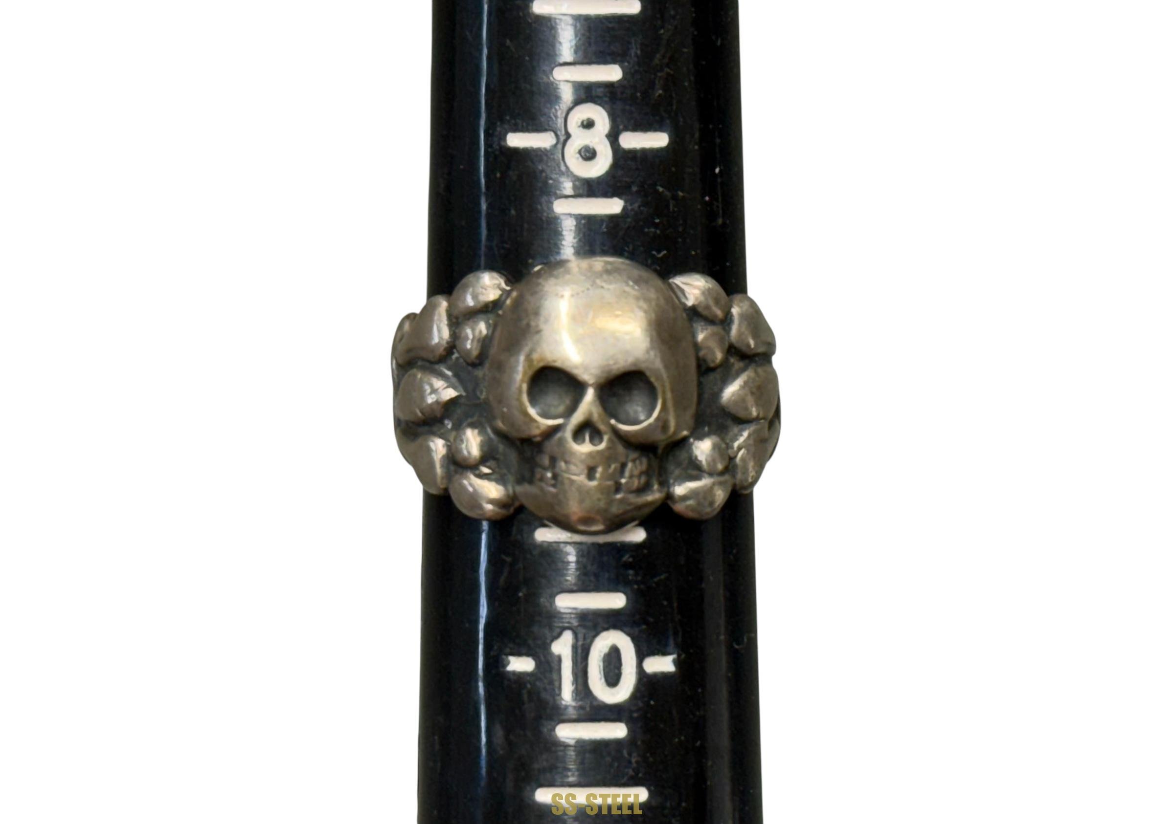 WWII Totenkopf Skull Canteen Ring — image 12