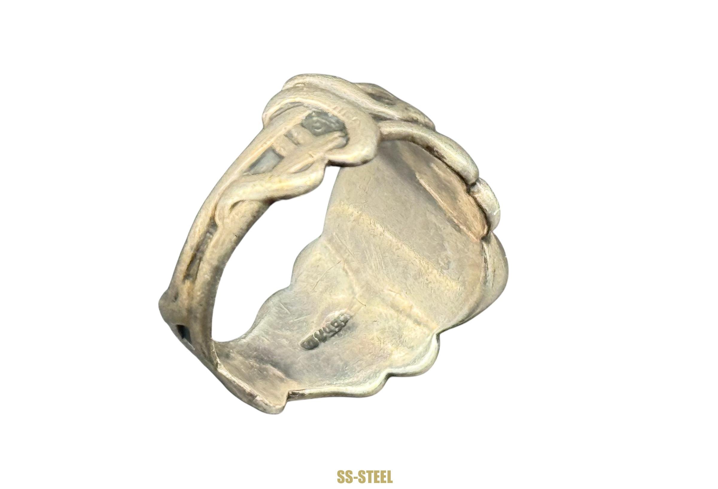 WWII Totenkopf Skull Canteen Ring — image 15