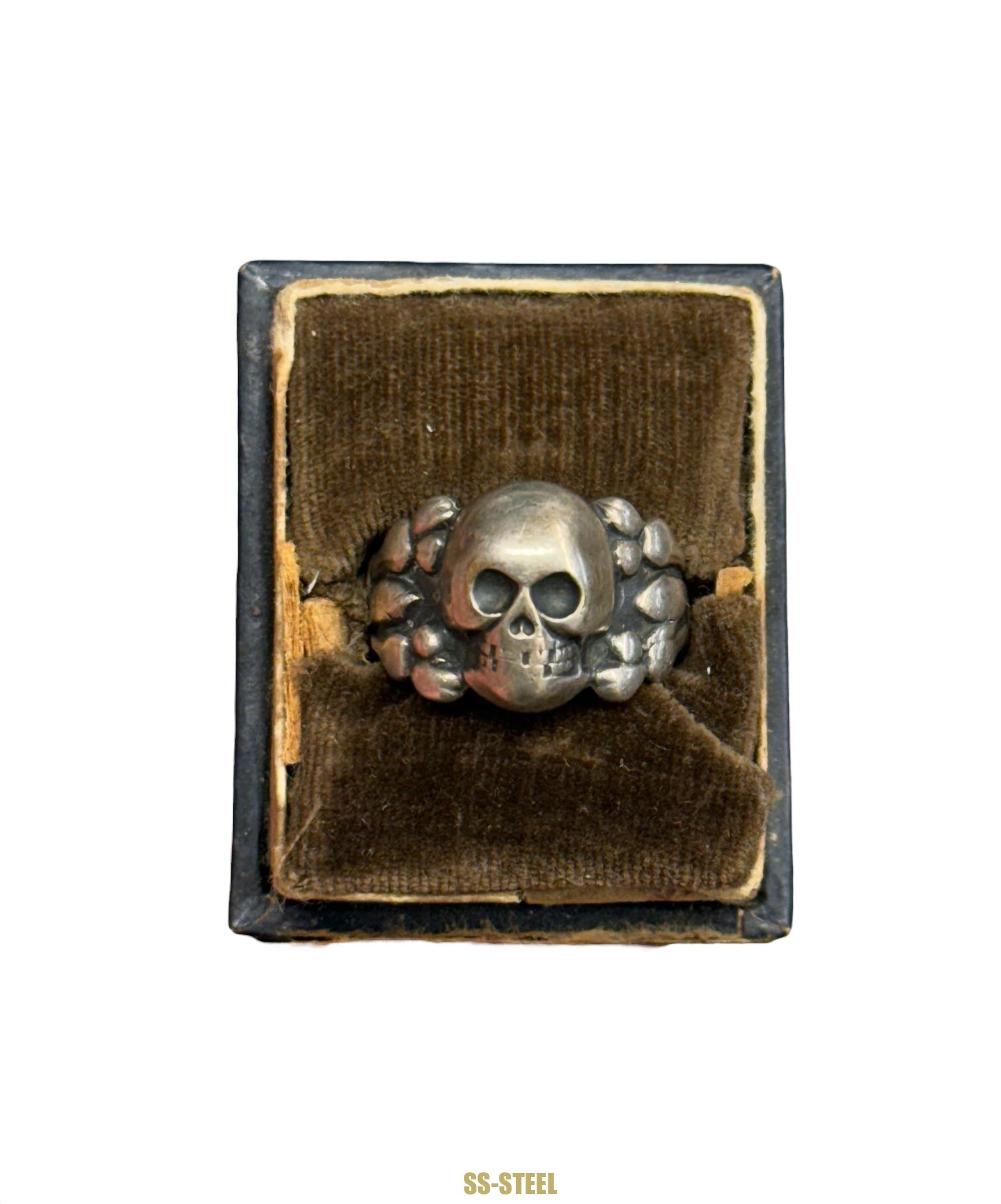 WWII Totenkopf Skull Canteen Ring — image 16