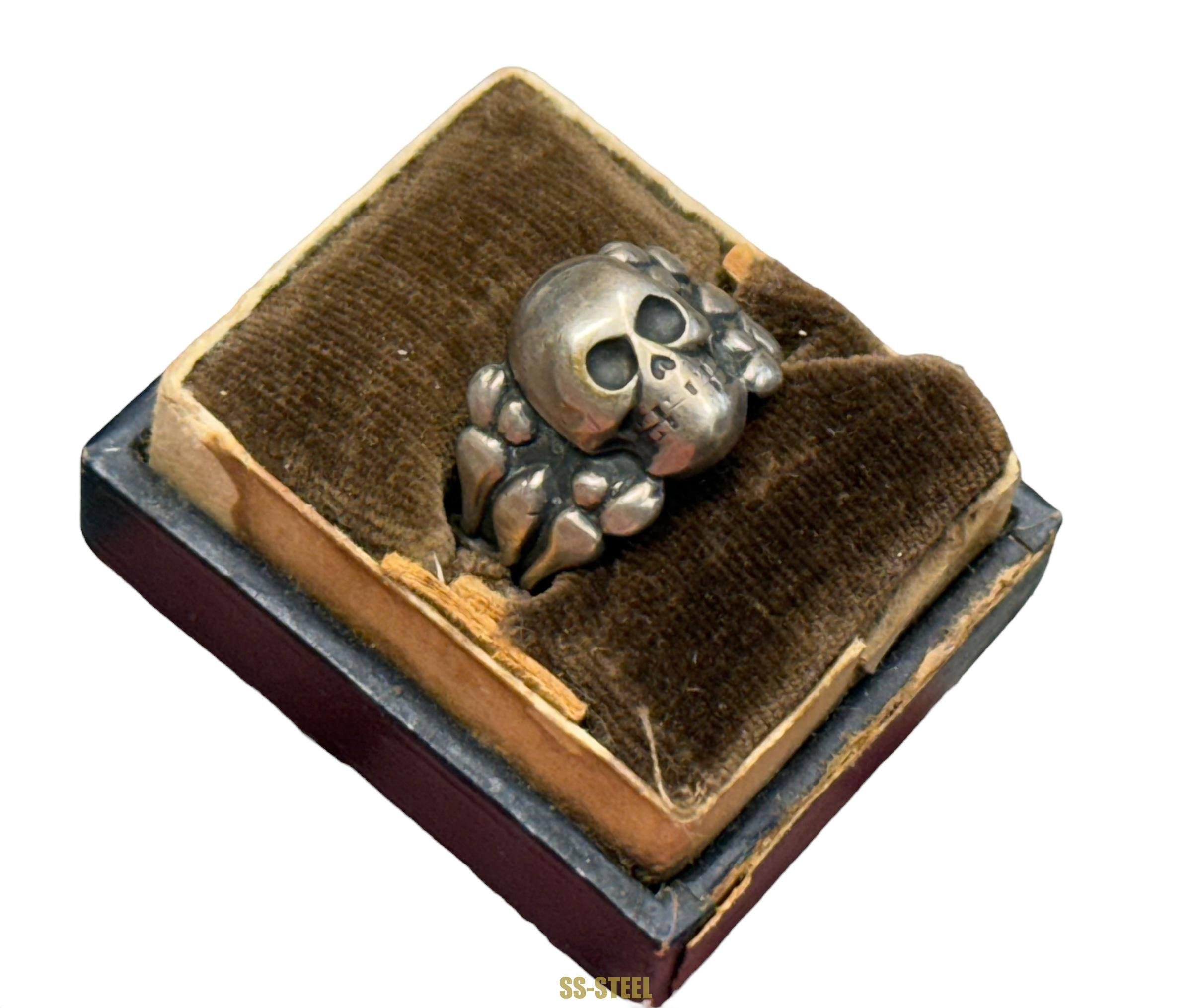 WWII Totenkopf Skull Canteen Ring — image 2
