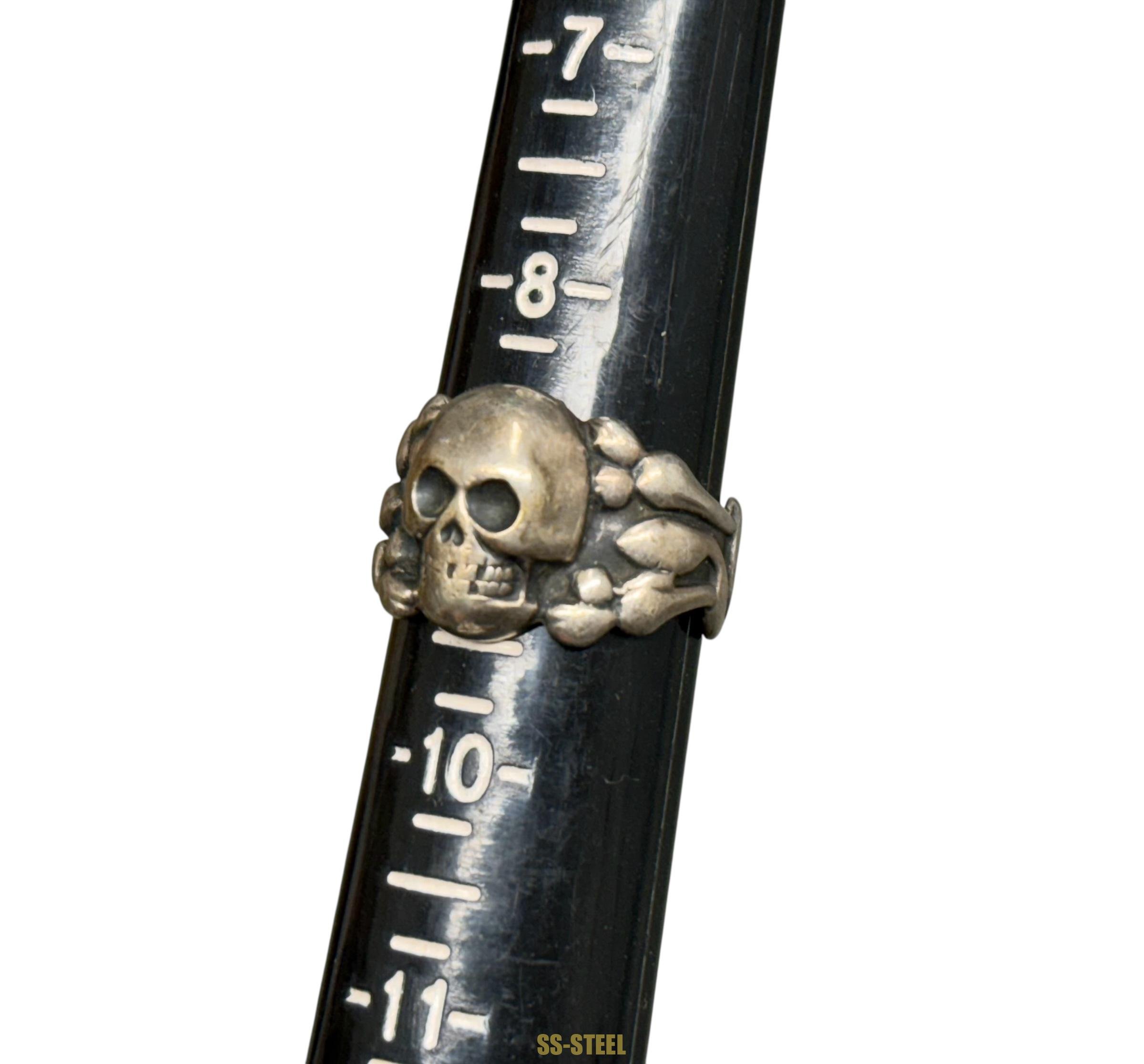 WWII Totenkopf Skull Canteen Ring — image 7
