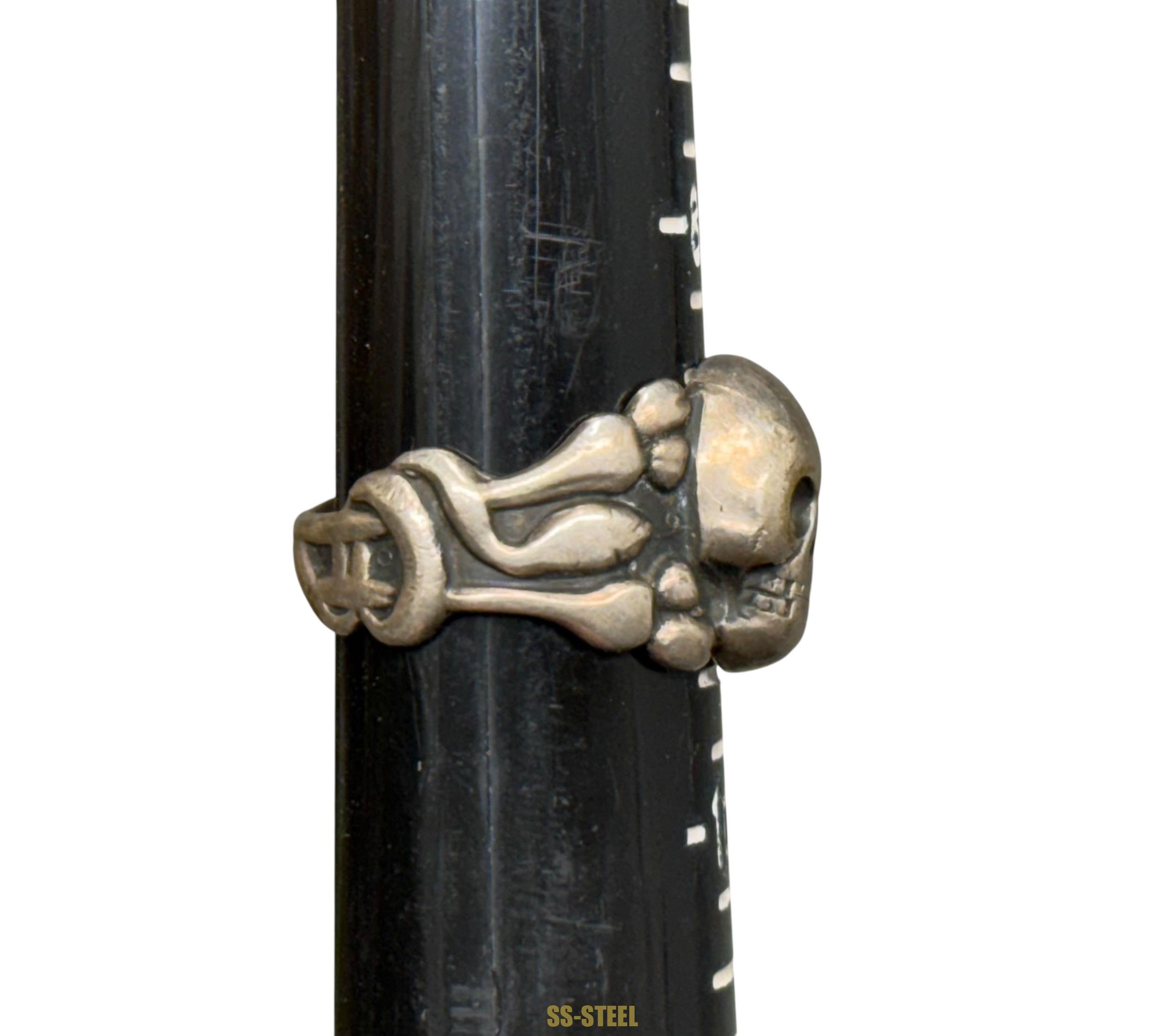 WWII Totenkopf Skull Canteen Ring — image 9