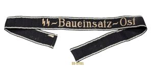 Rare 'SS-Baueinsatz-Ost' Cufftitle