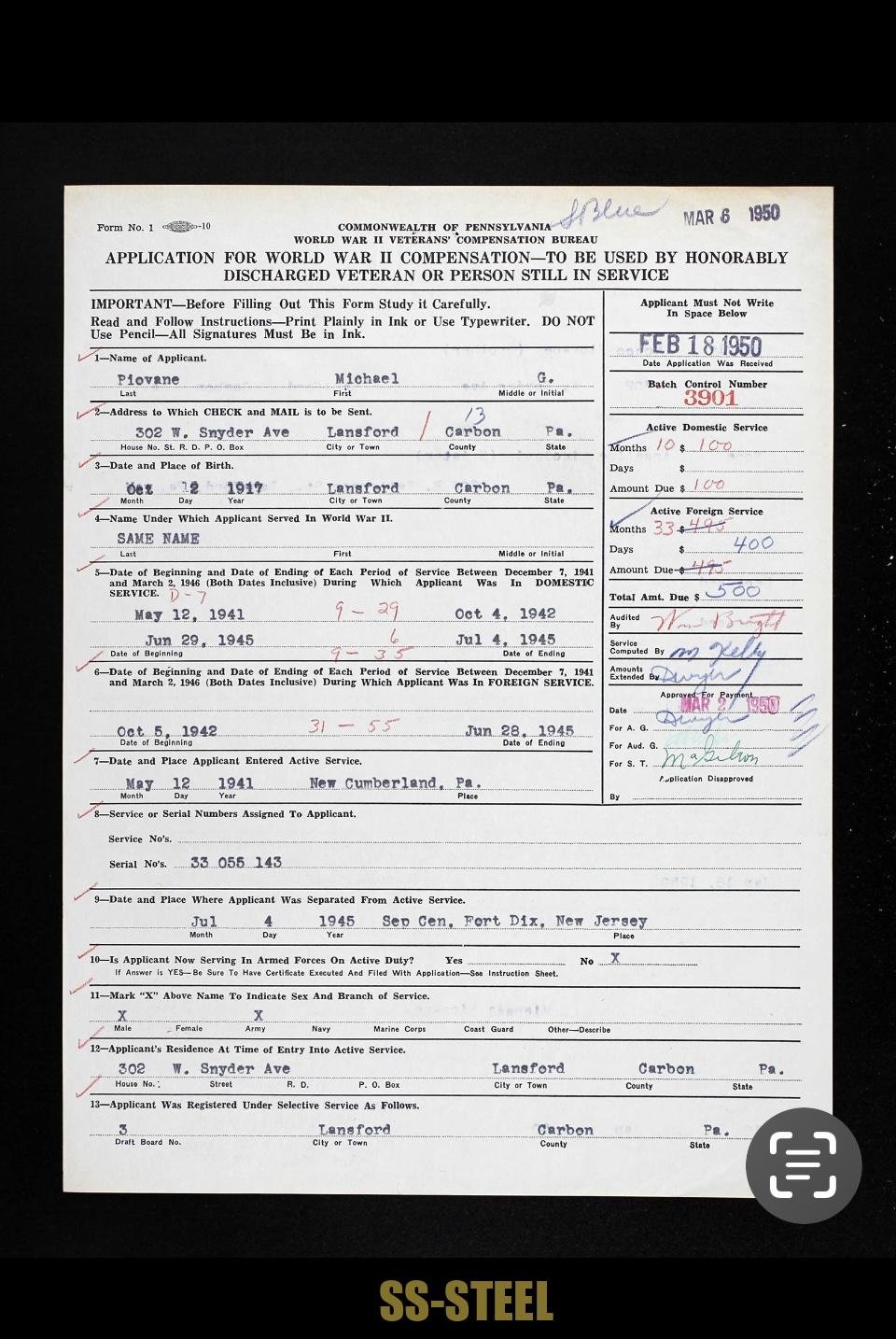 M42 29th Infantry Division Trophy Helmet — image 18