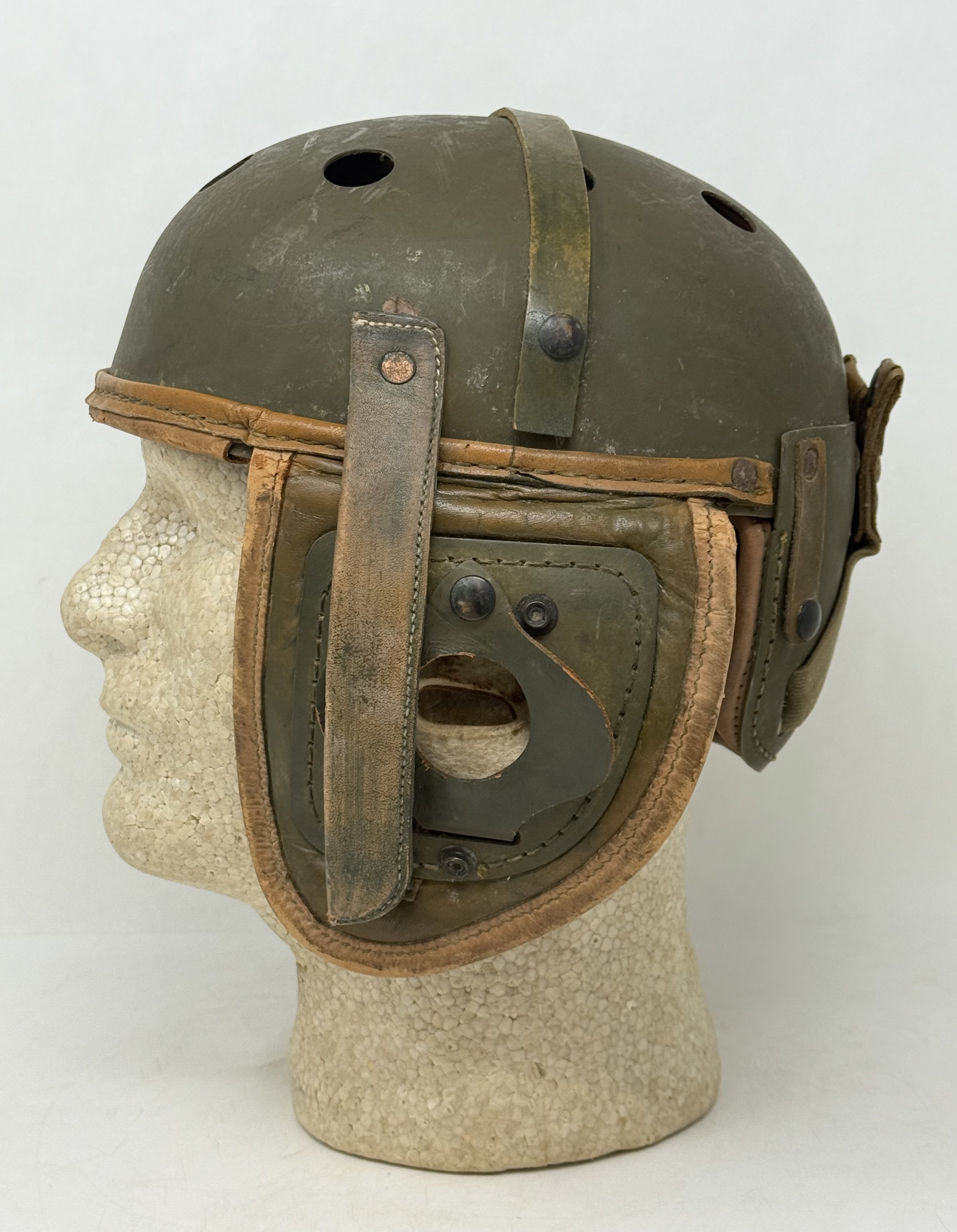 WWII US M38 Tanker Helmet by Rawlings — image 3