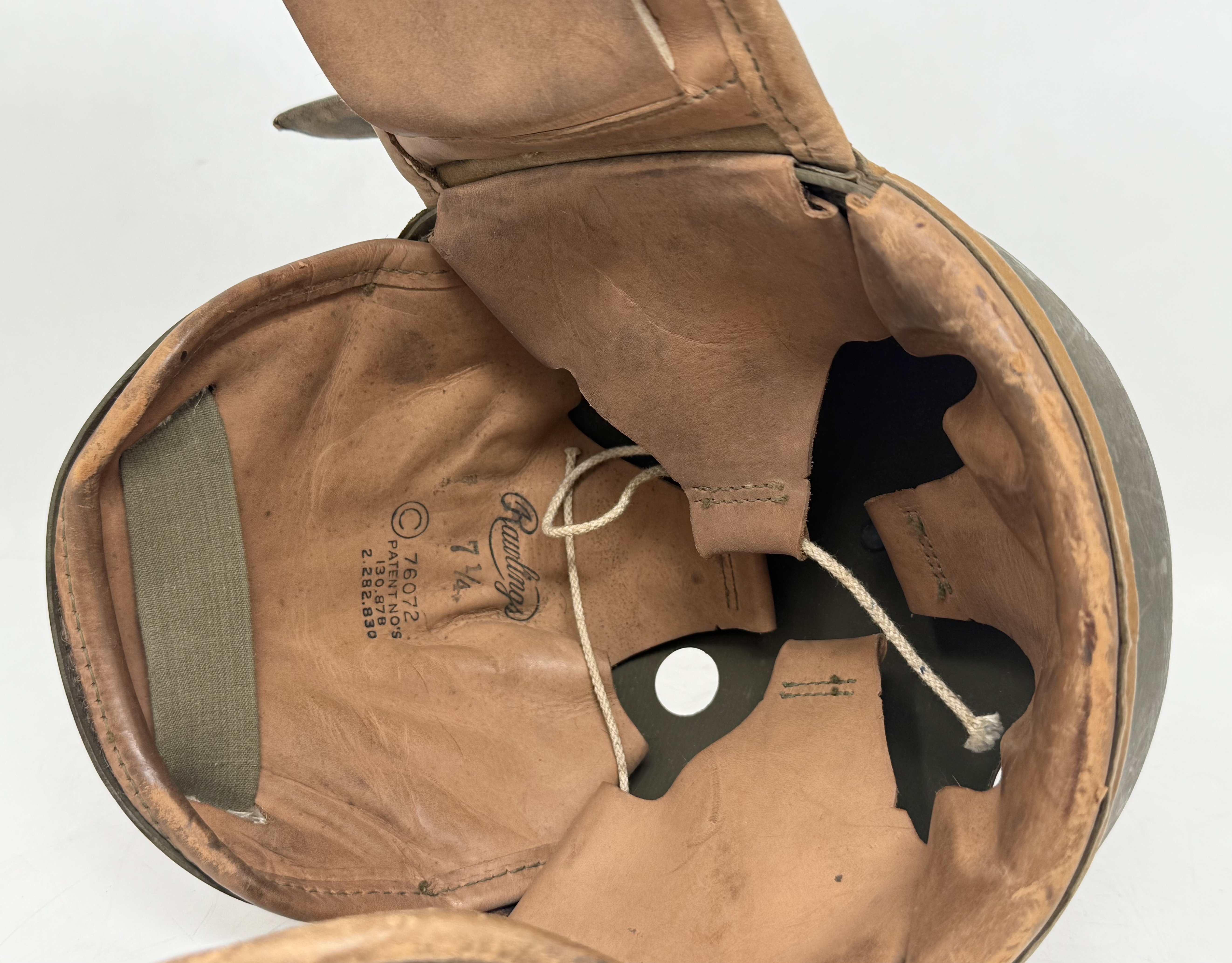 WWII US M38 Tanker Helmet by Rawlings — image 8