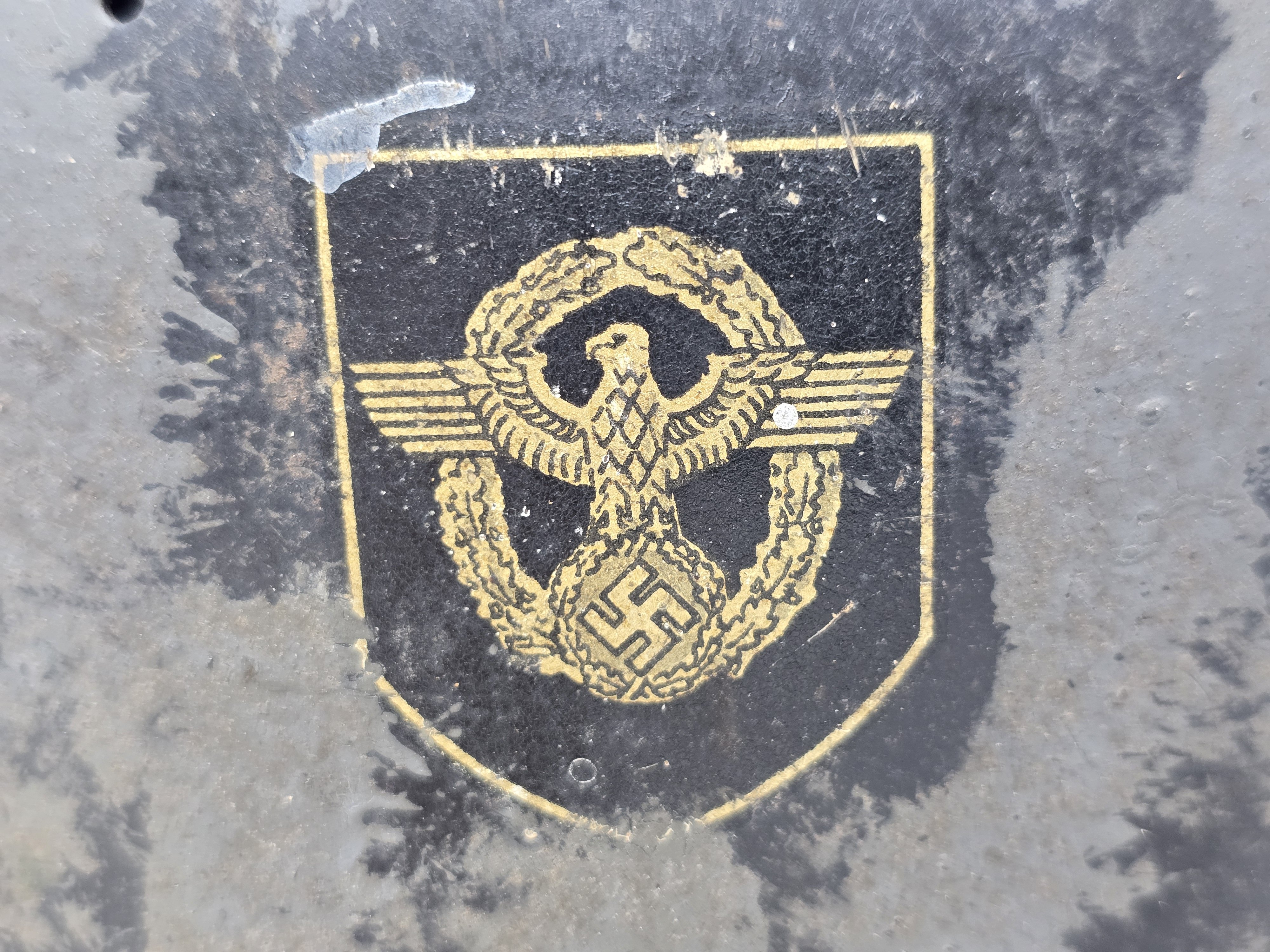 'Volksturmer Kriegsende' (war's end) Camouflage Helmet — image 5