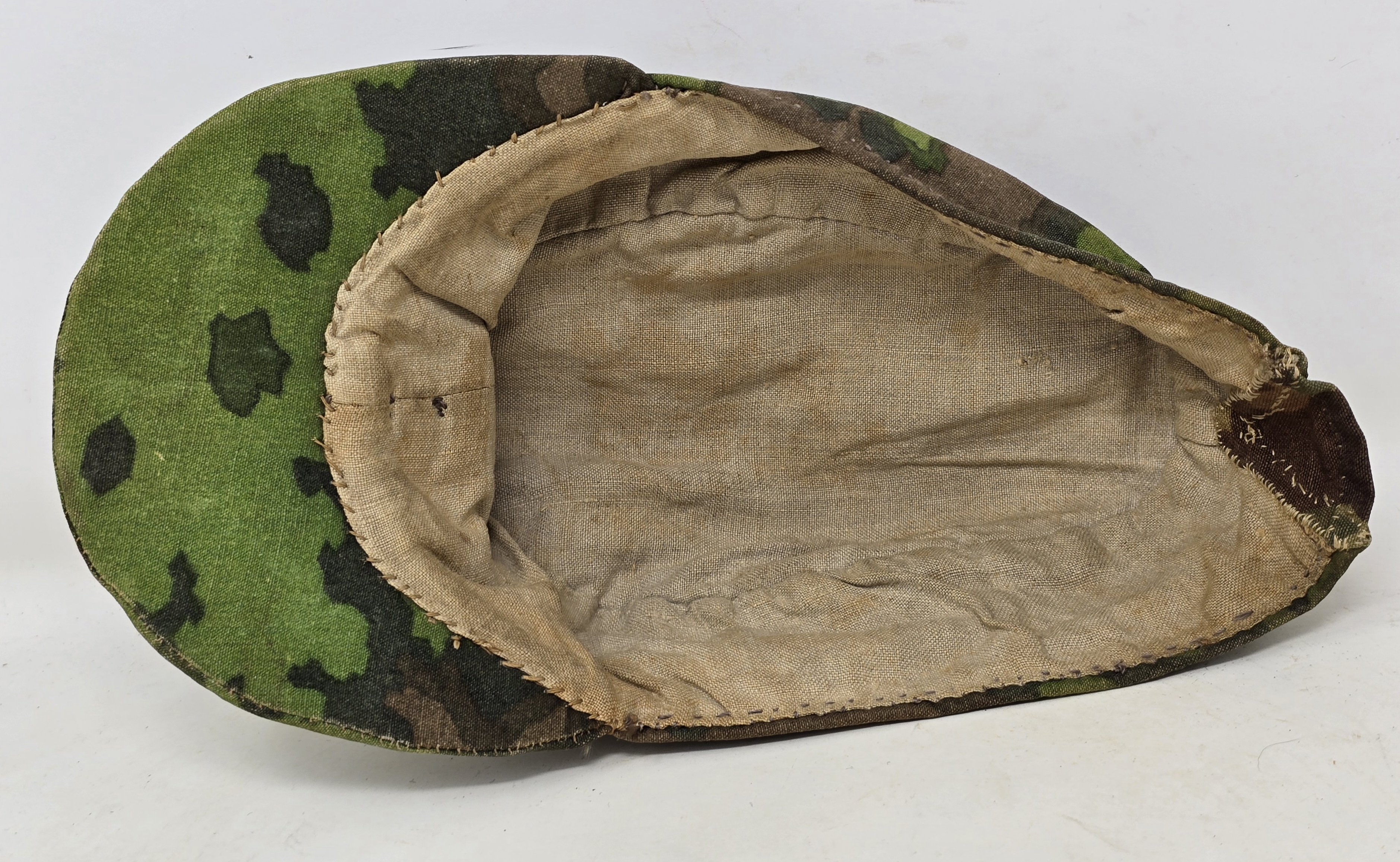 Interesting Field-Made Waffen-SS Camouflage Cap — image 12