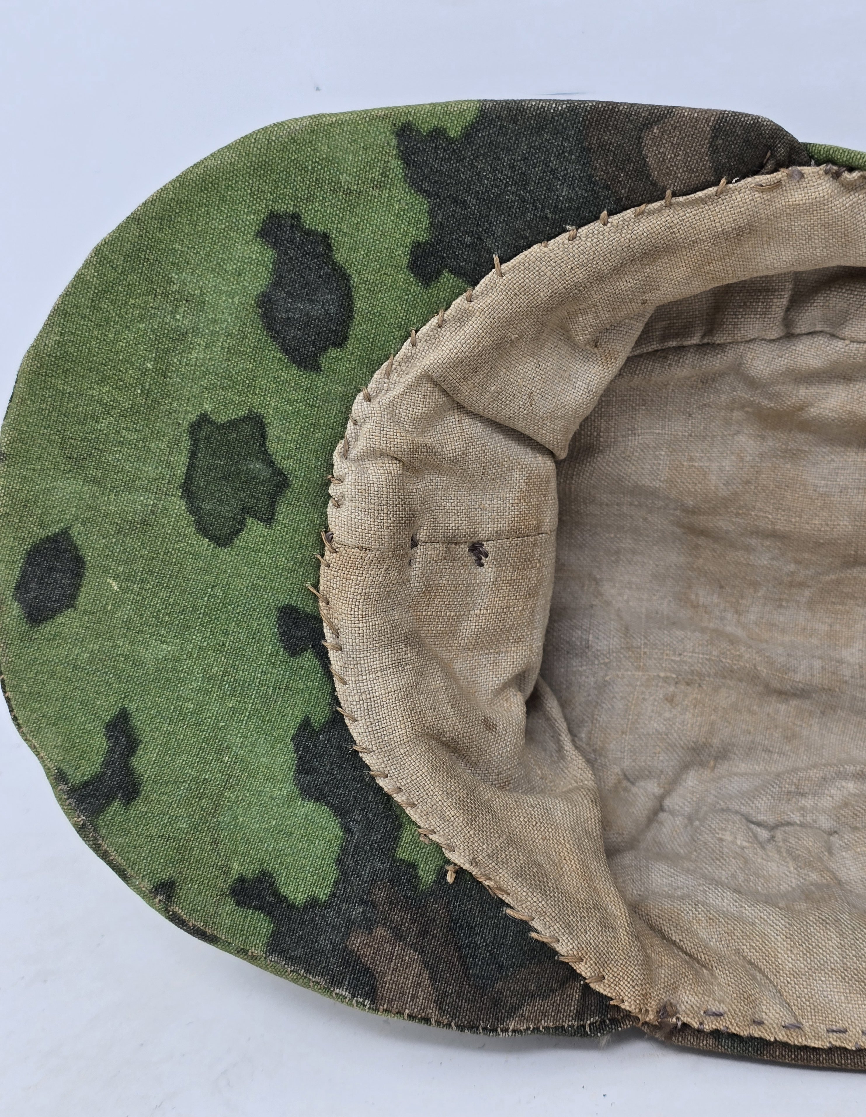 Interesting Field-Made Waffen-SS Camouflage Cap — image 13