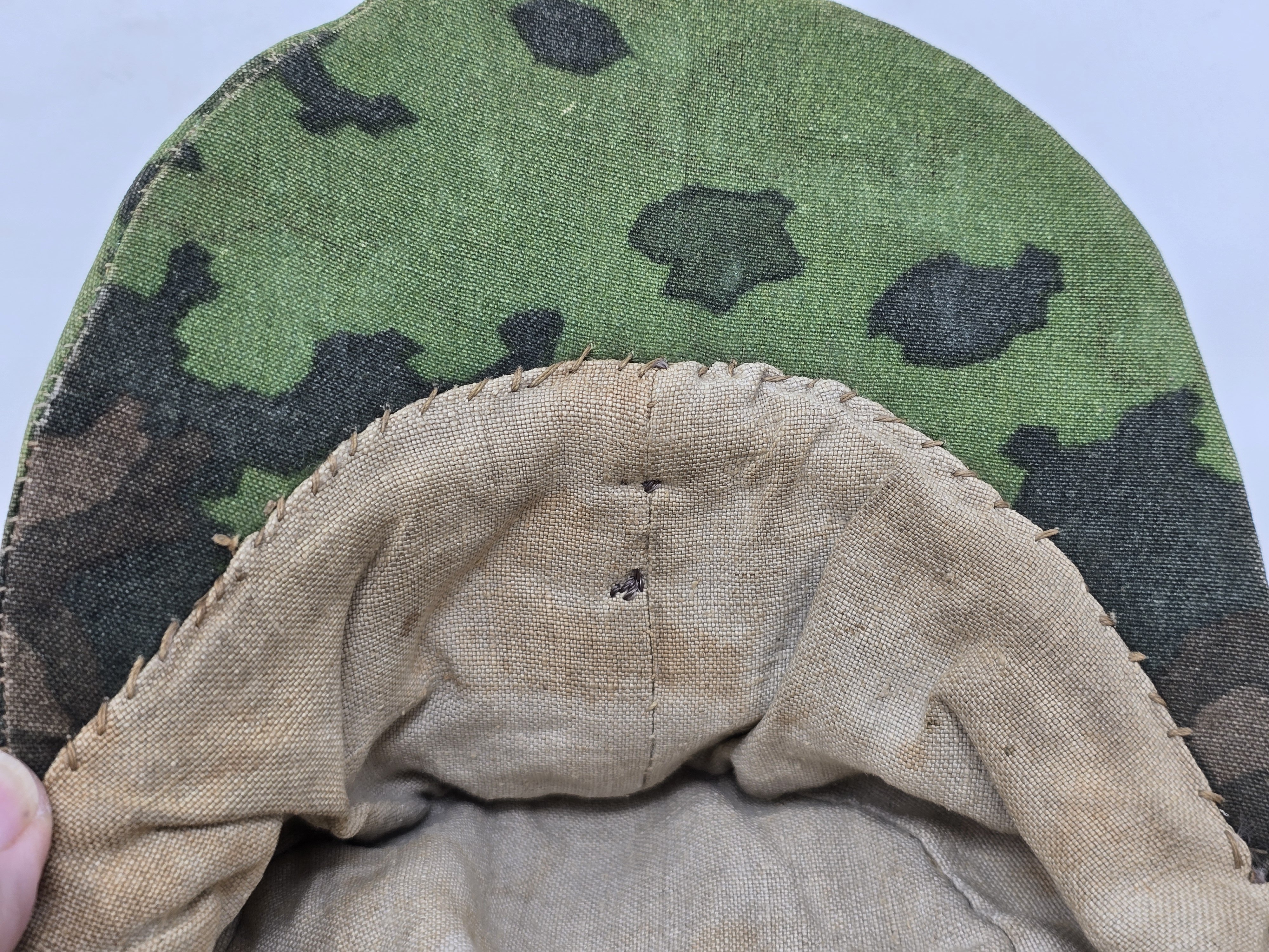 Interesting Field-Made Waffen-SS Camouflage Cap — image 17