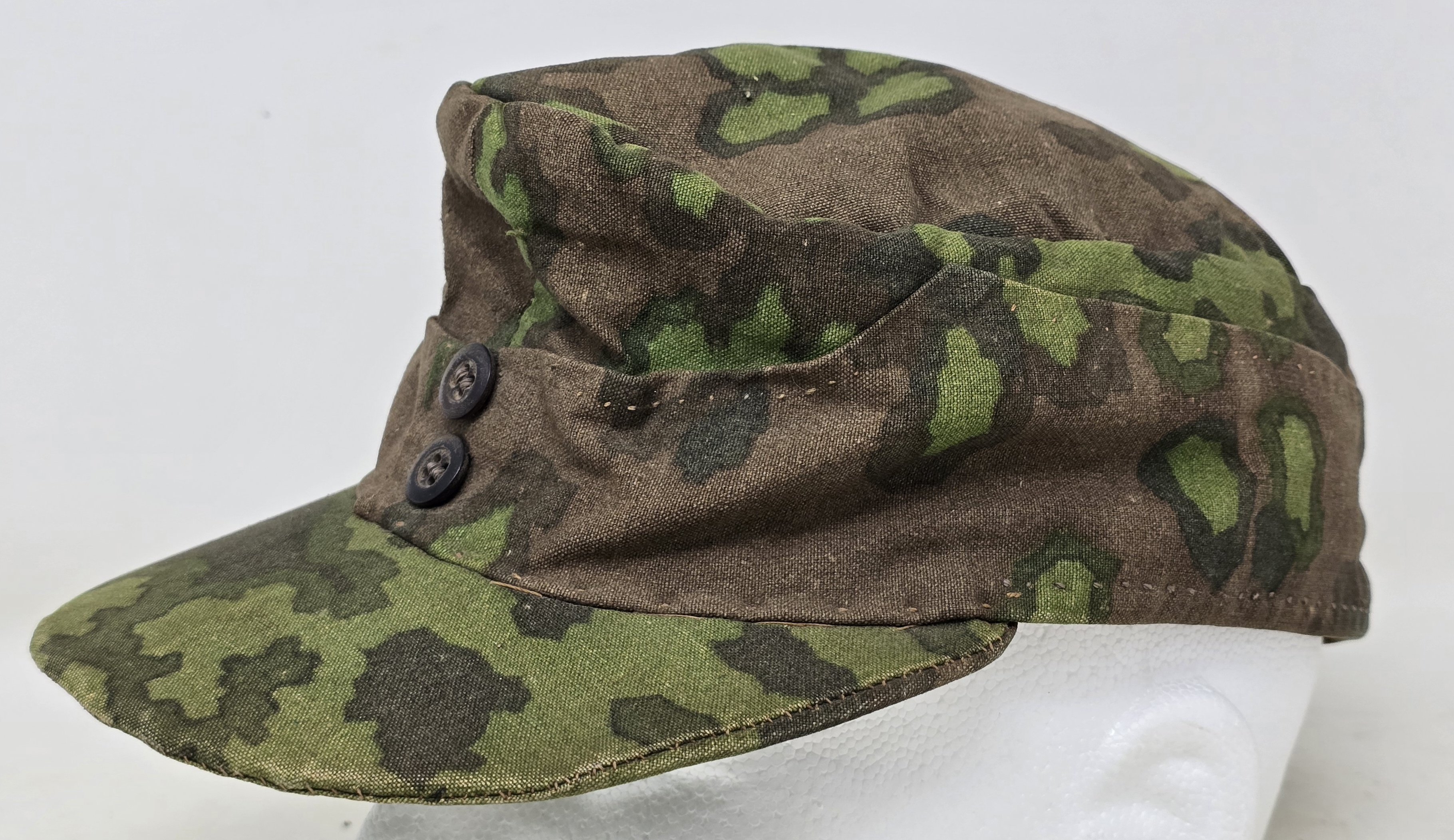Interesting Field-Made Waffen-SS Camouflage Cap — image 2