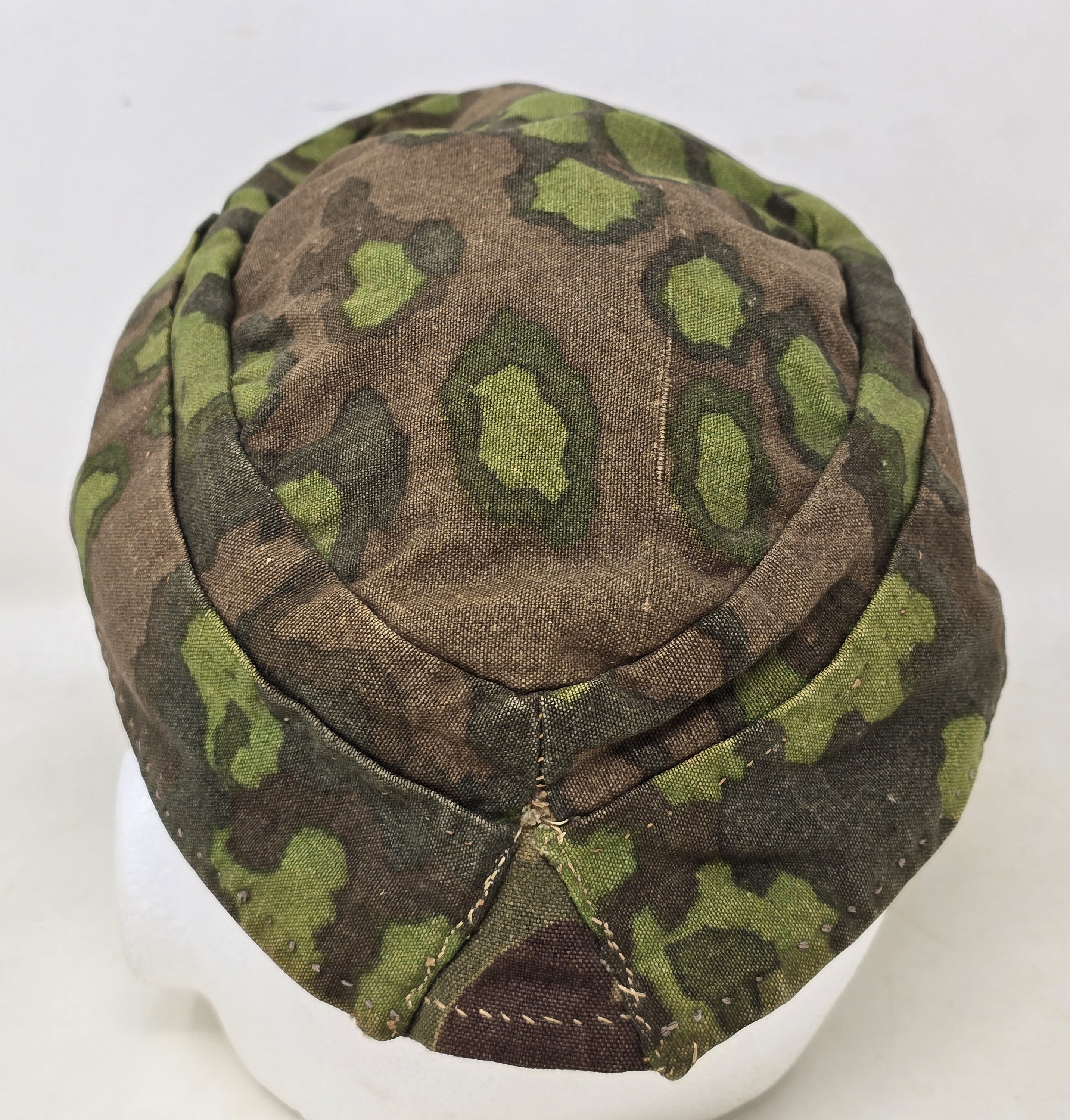 Interesting Field-Made Waffen-SS Camouflage Cap — image 6