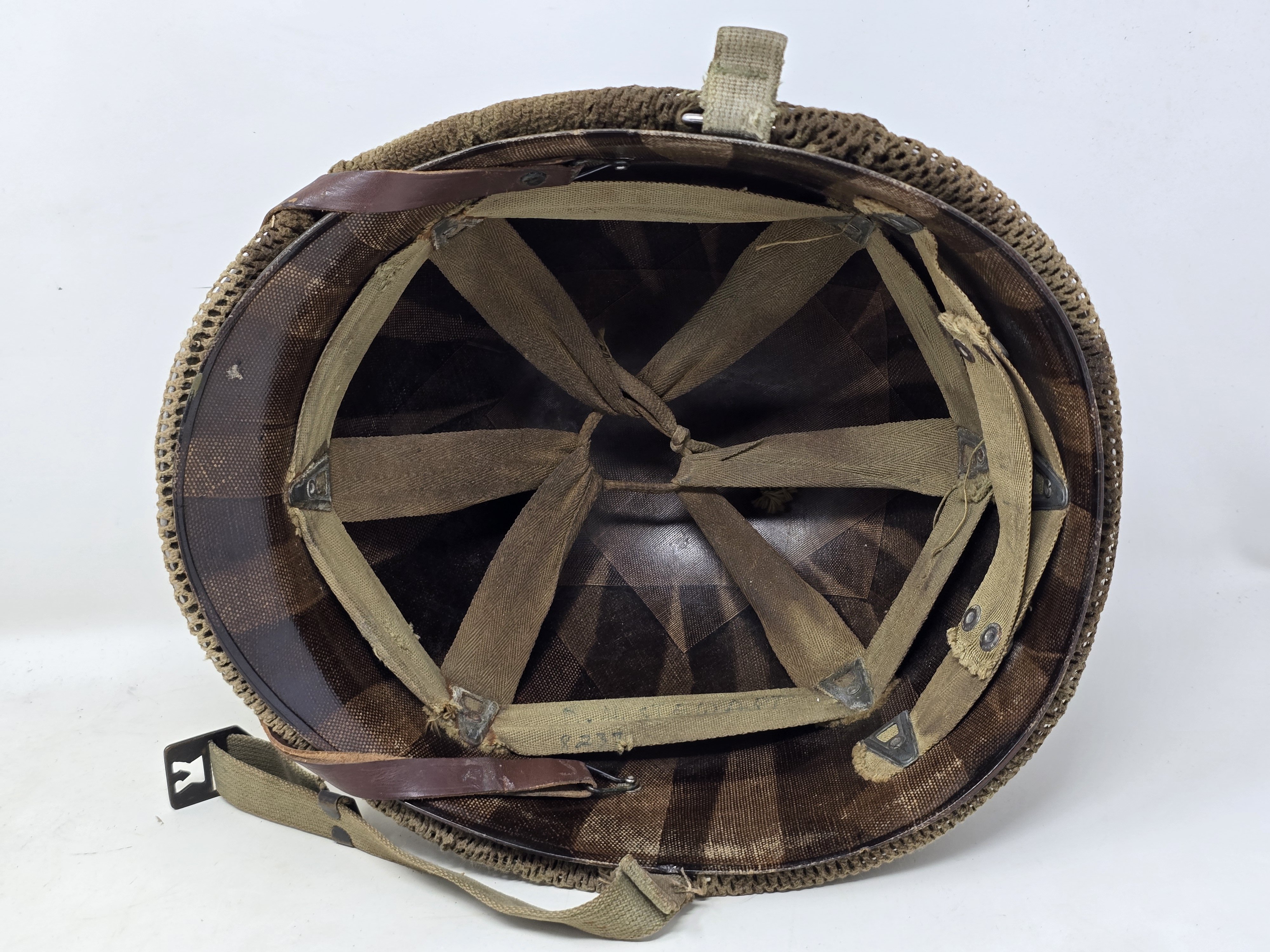 US M1 GI Helmet With Camo Scrim — image 2