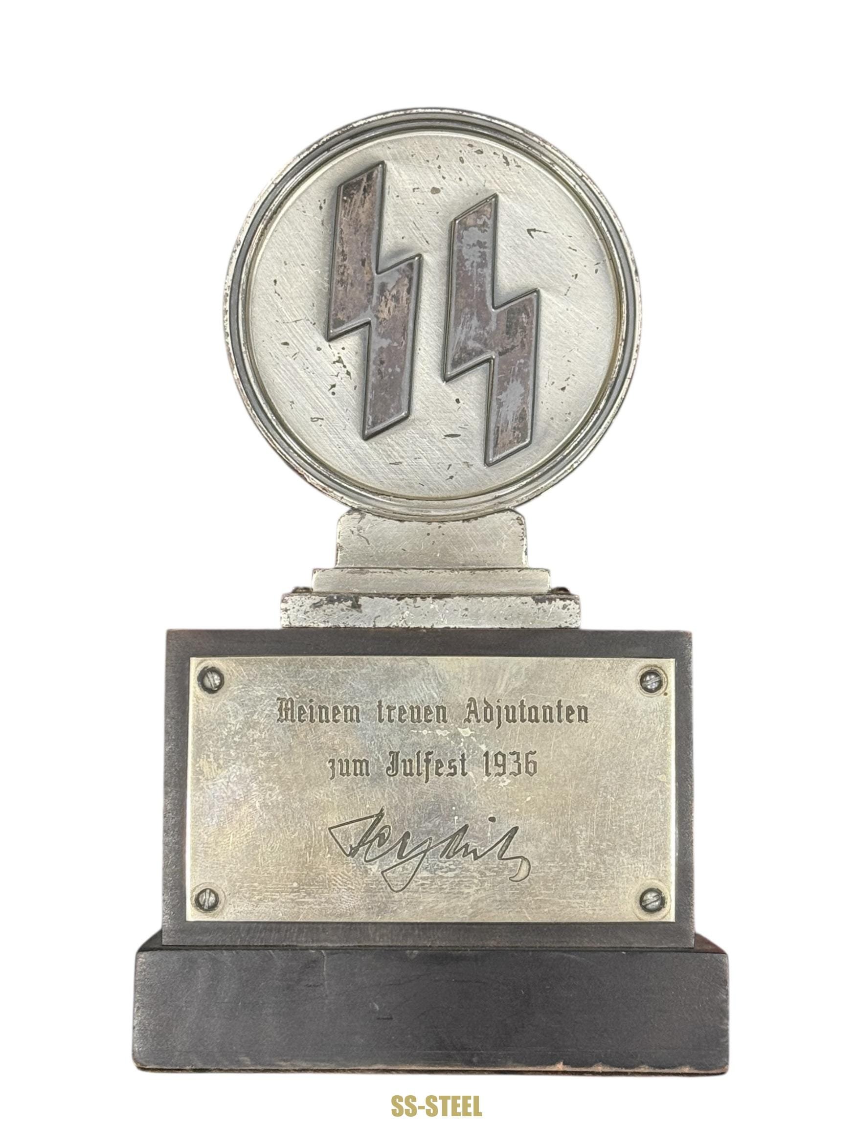 Heydrich Julfest SS Plaque Presented to His Adjutant — image 2