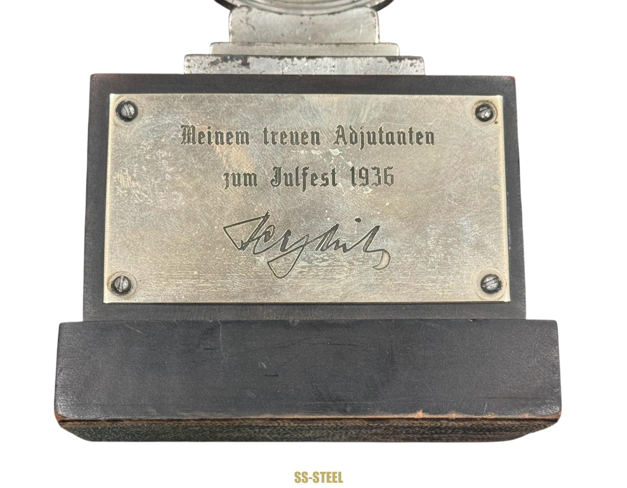 Heydrich Julfest SS Plaque Presented to His Adjutant — image 5