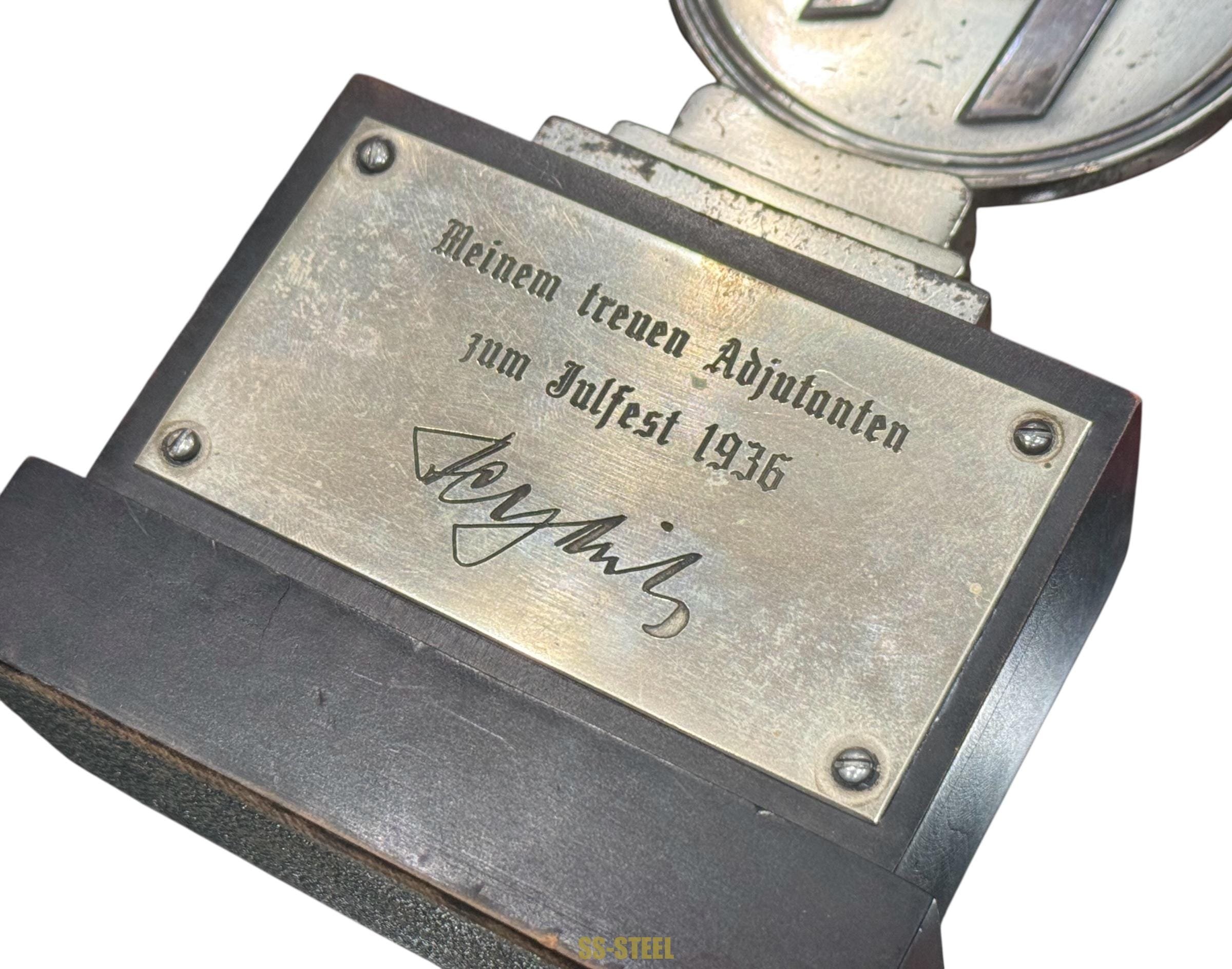 Heydrich Julfest SS Plaque Presented to His Adjutant — image 6