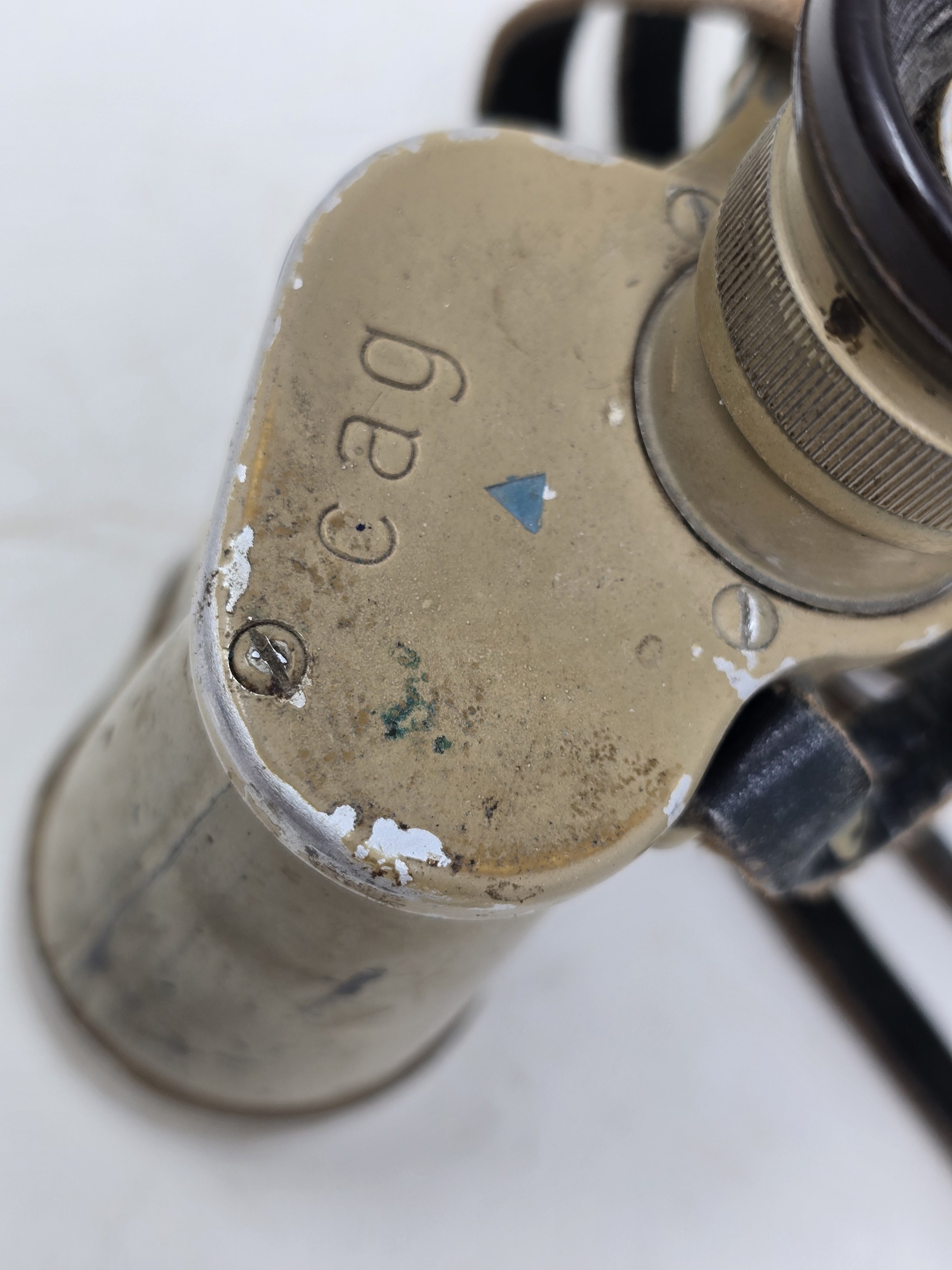 German WWII Tropical Tan Camouflage Binoculars, Vet Bringback — image 6