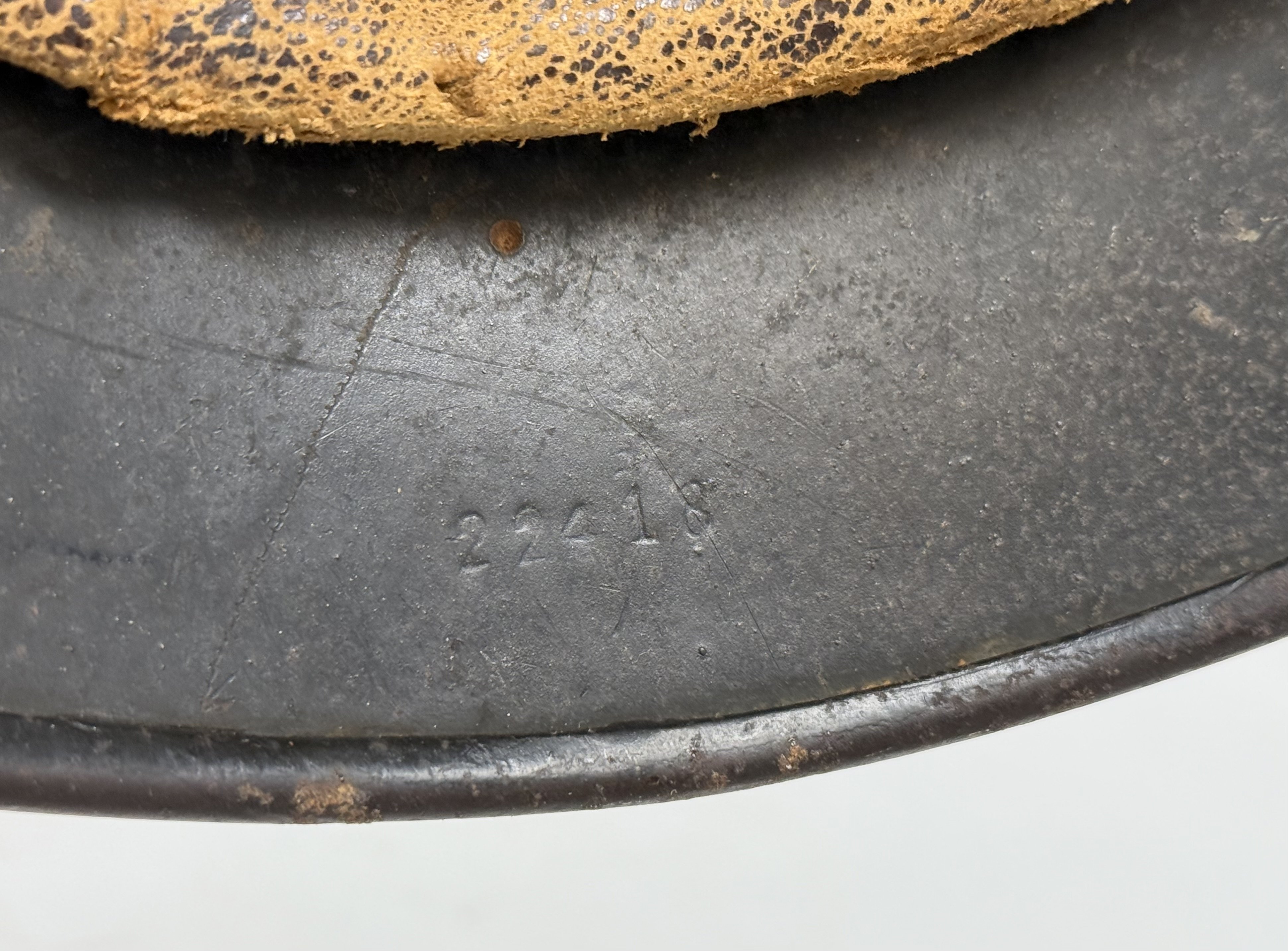 Heer M40 Single Decal Normandy Ex Net Camo Helmet — image 11