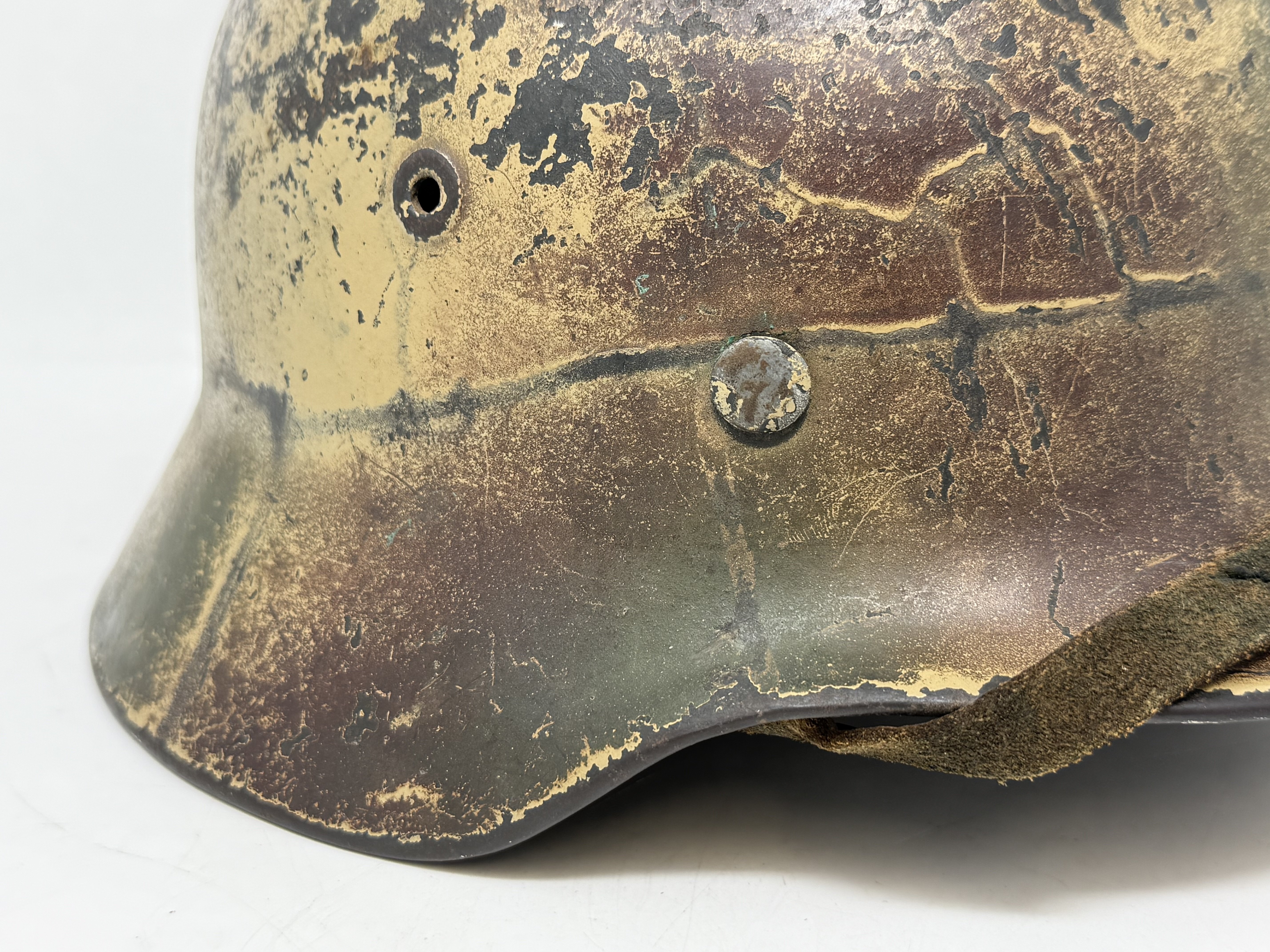Heer M40 Single Decal Normandy Ex Net Camo Helmet — image 13