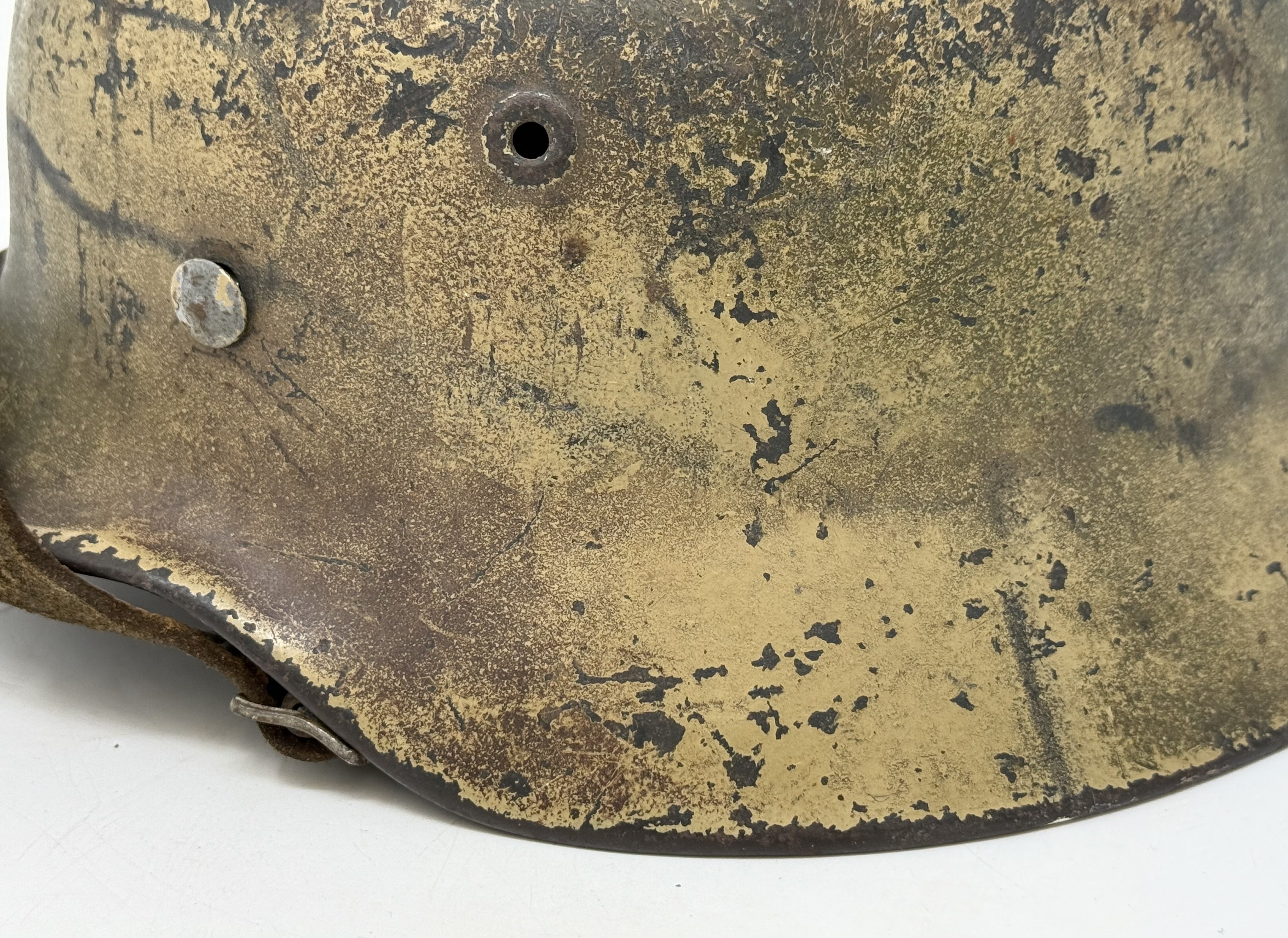 Heer M40 Single Decal Normandy Ex Net Camo Helmet — image 15