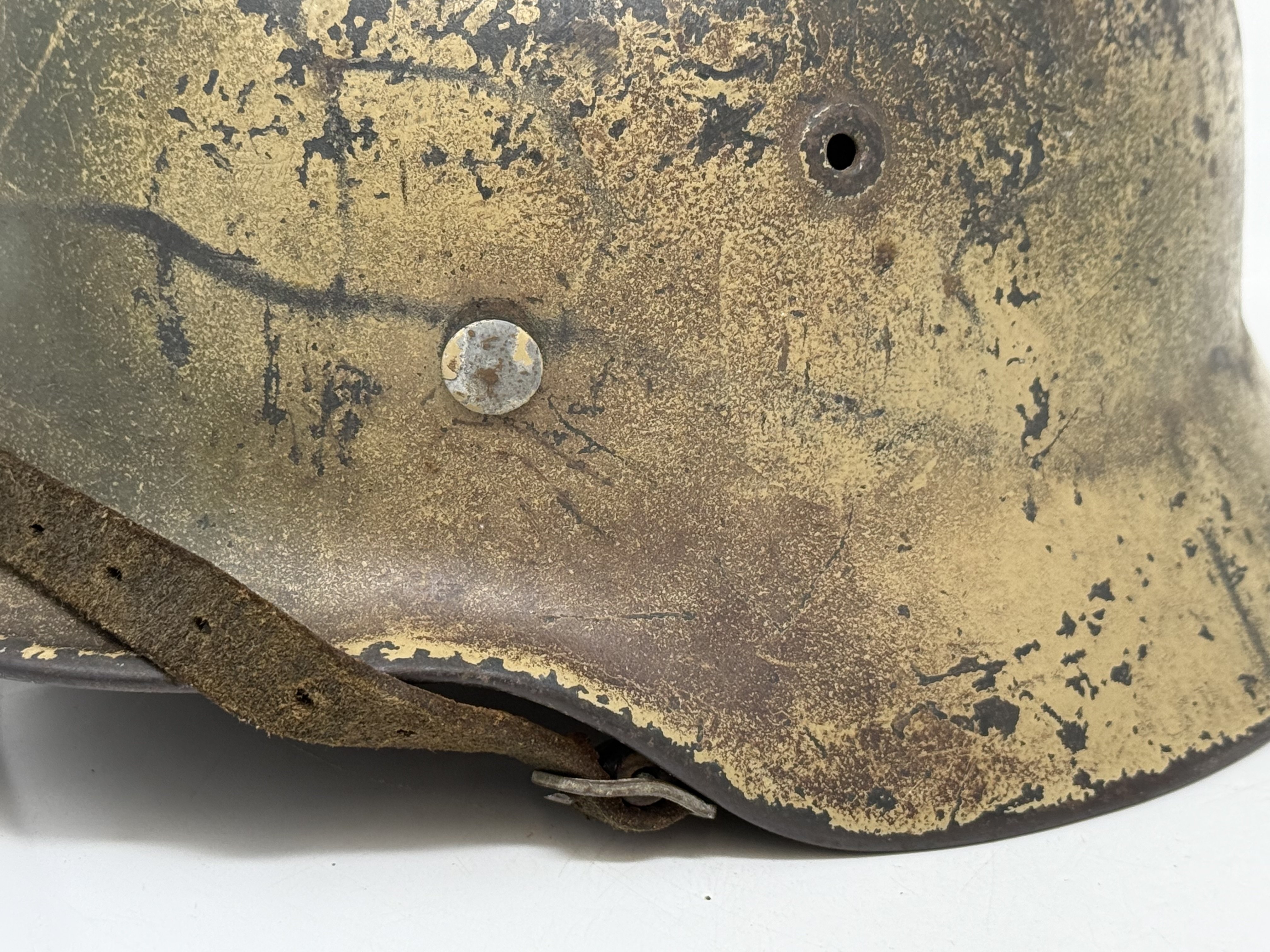 Heer M40 Single Decal Normandy Ex Net Camo Helmet — image 16