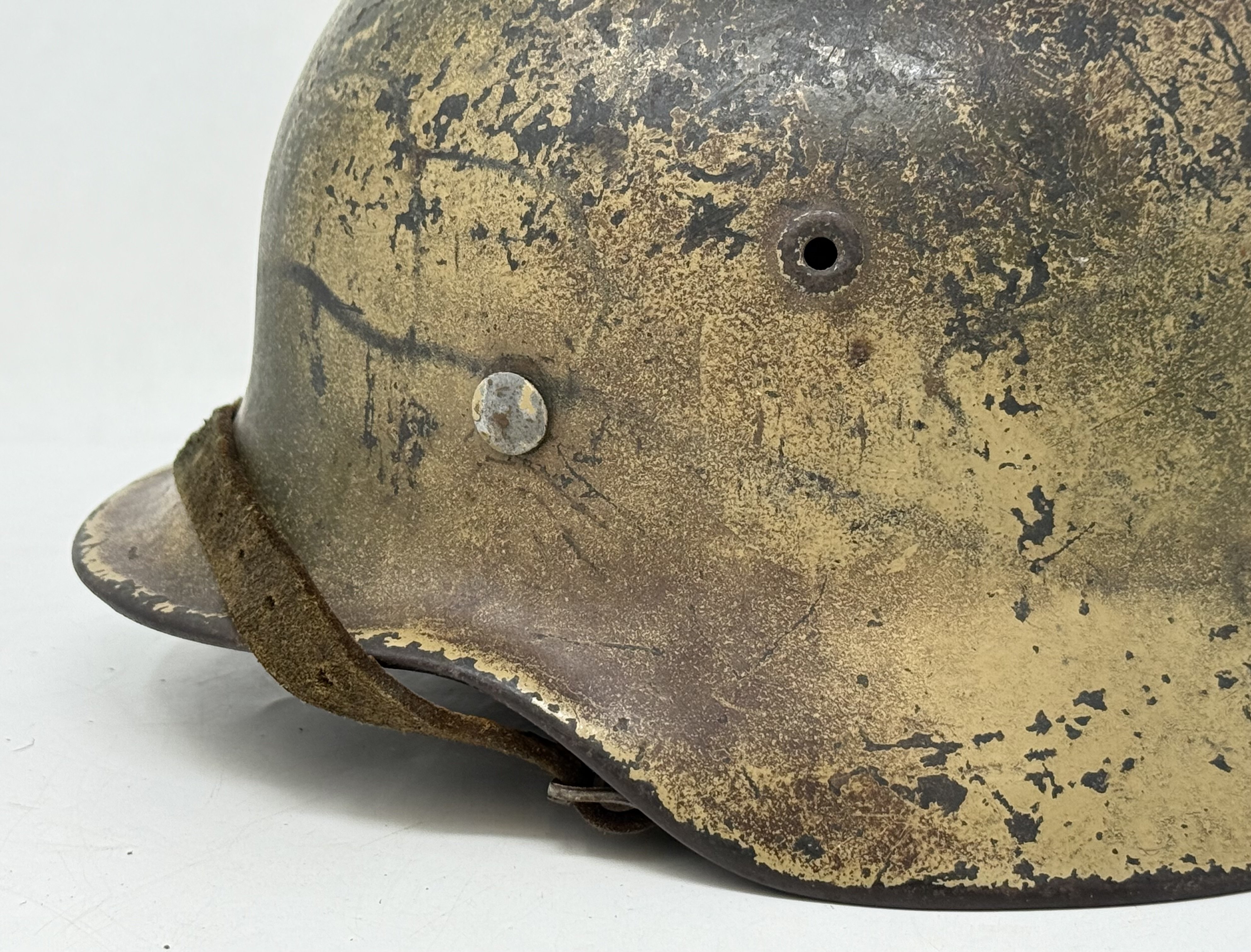 Heer M40 Single Decal Normandy Ex Net Camo Helmet — image 17