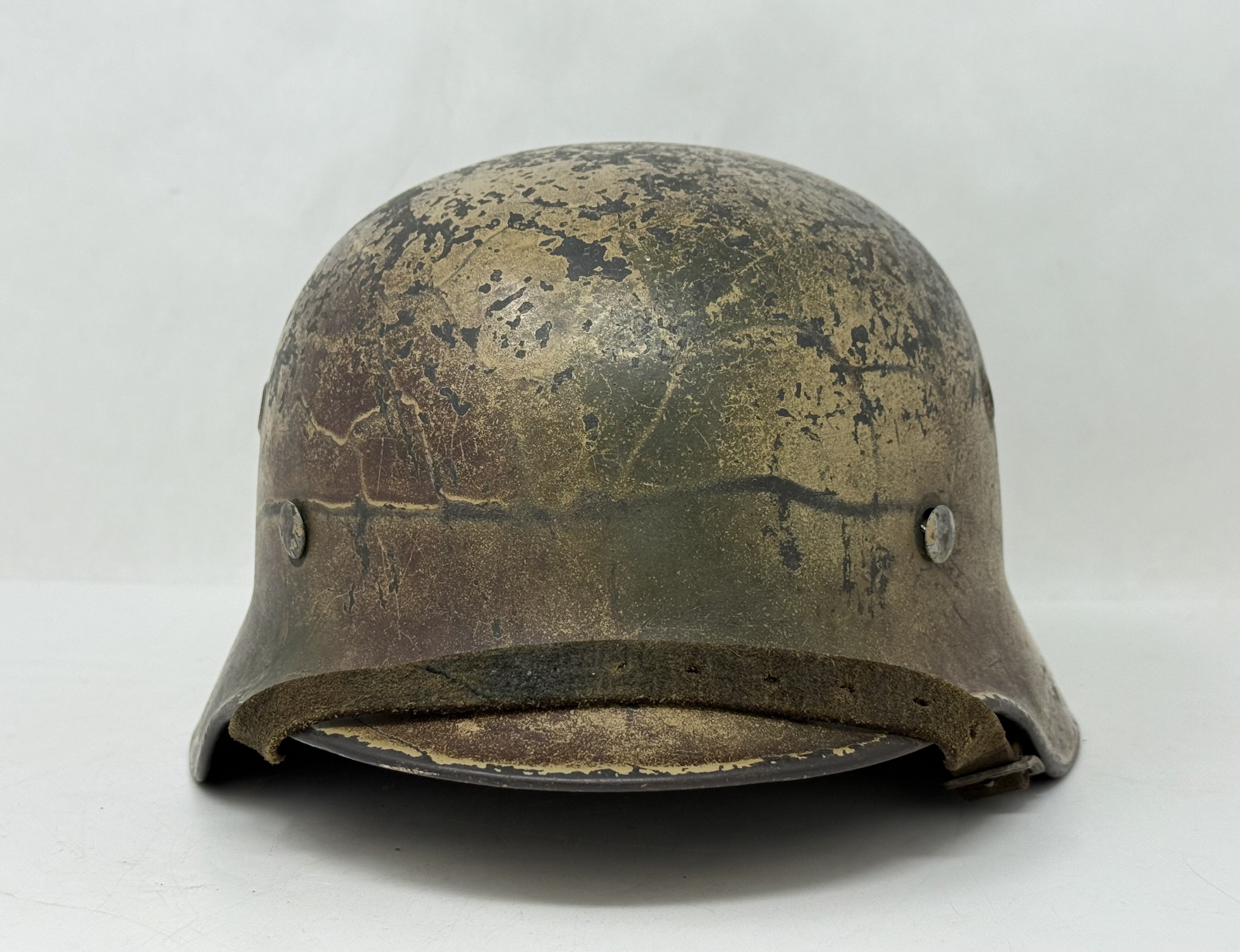 Heer M40 Single Decal Normandy Ex Net Camo Helmet — image 4