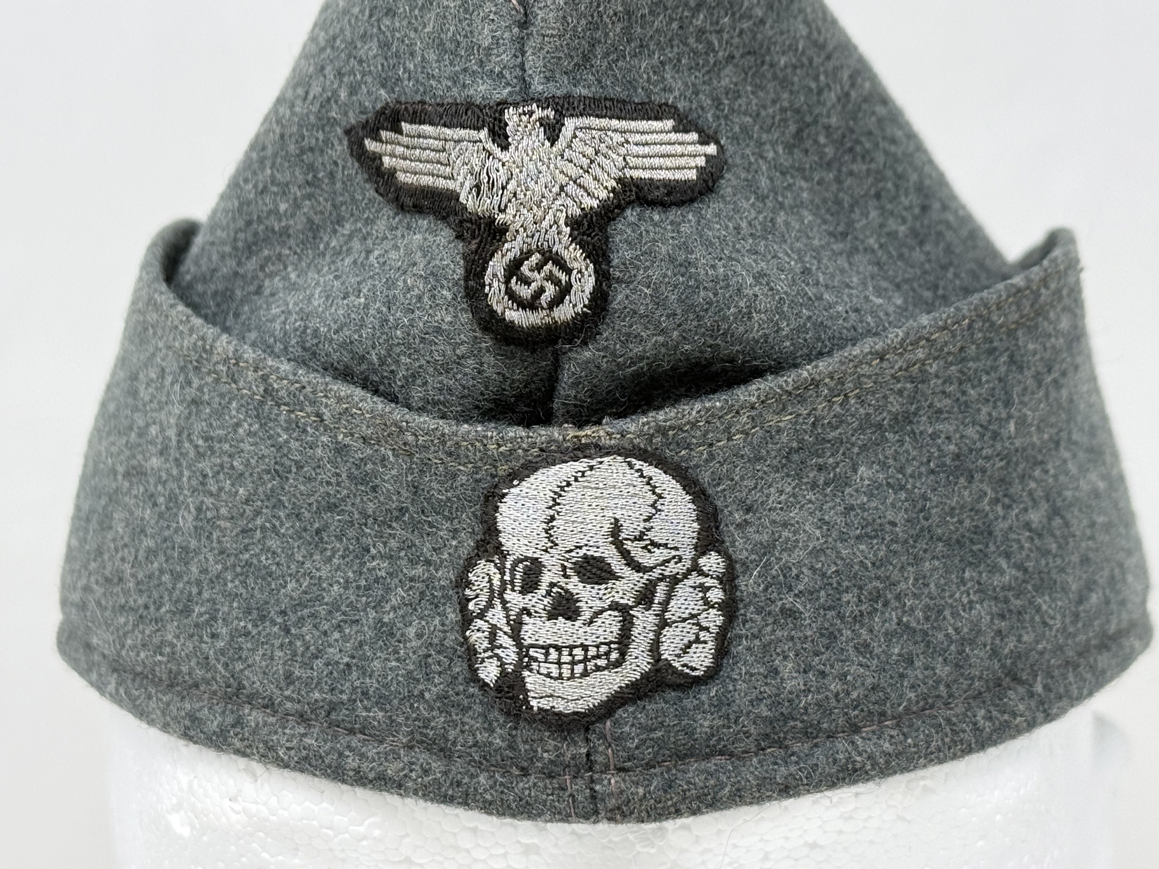 SS NCO or Officer M40 Schiffchen Cap -Flatwire — image 10