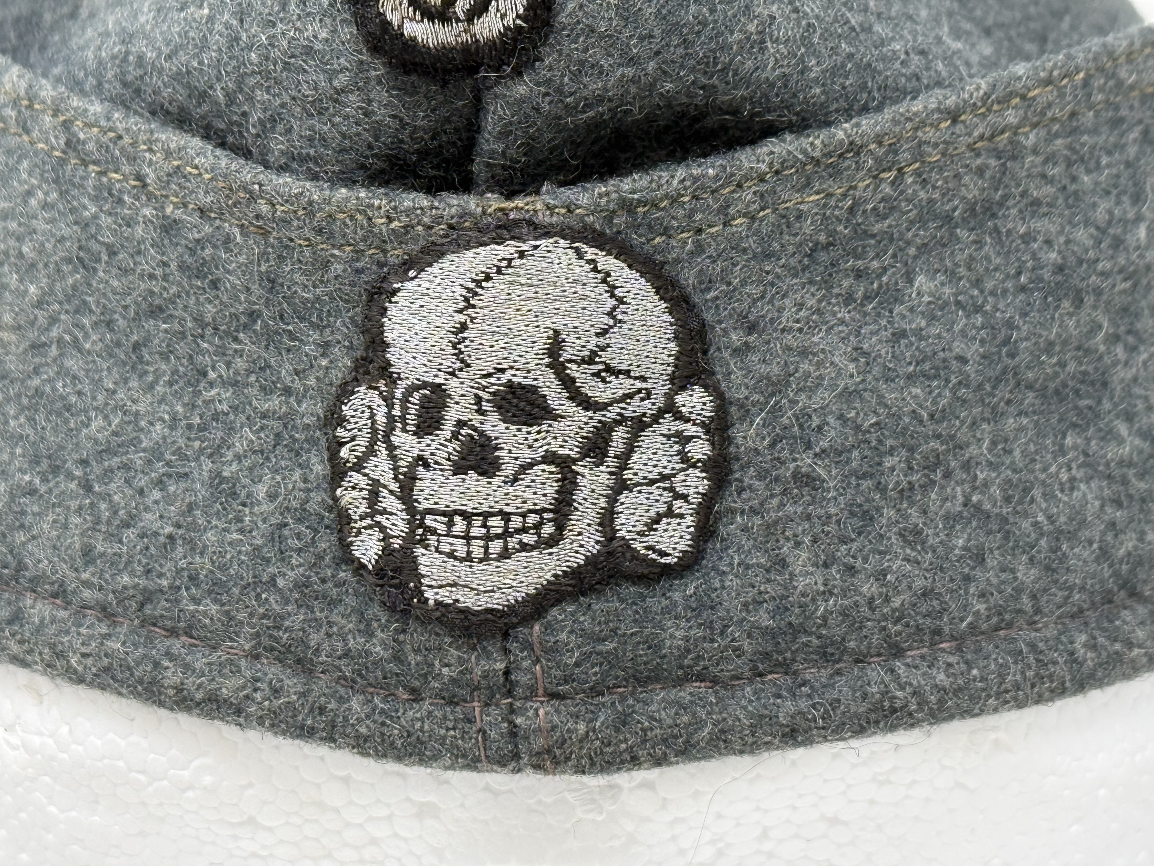 SS NCO or Officer M40 Schiffchen Cap -Flatwire — image 11