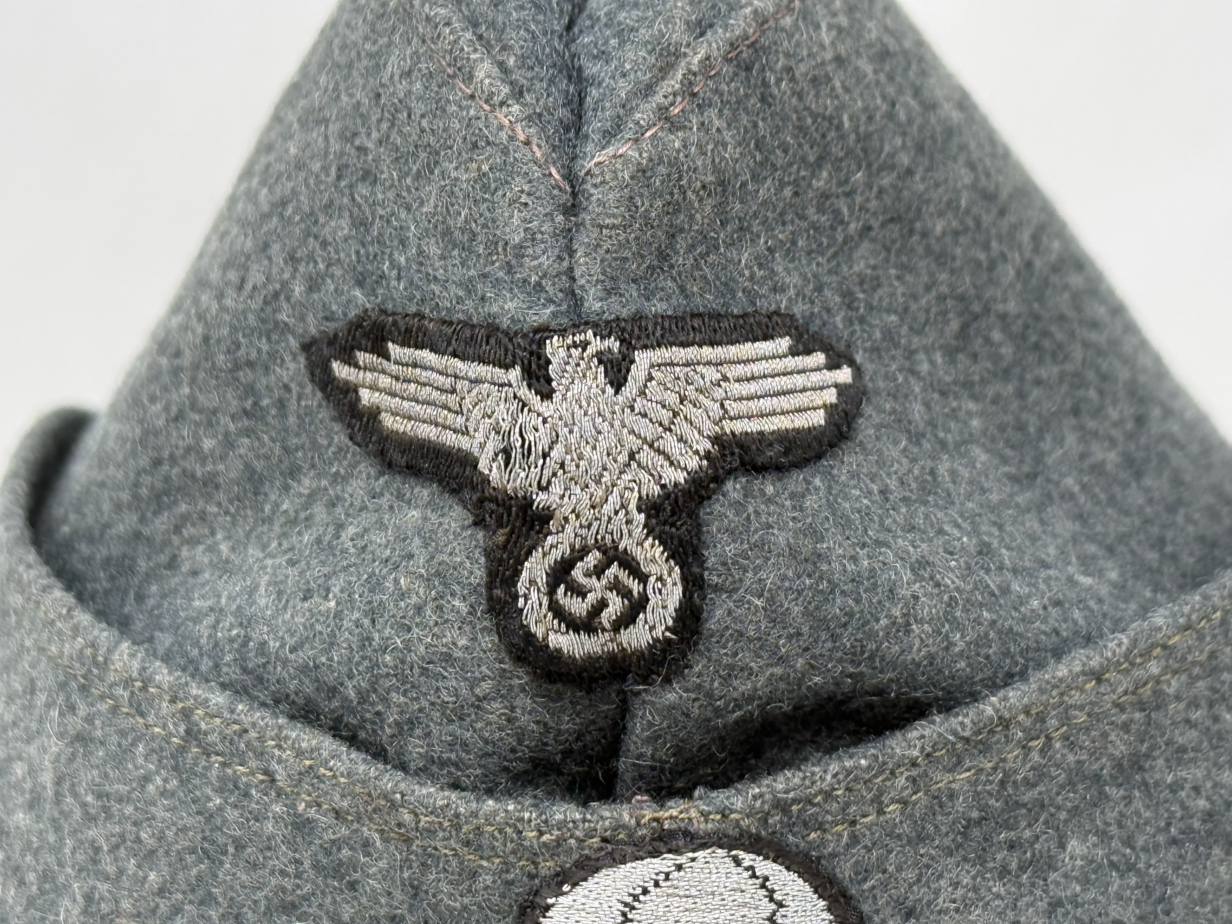 SS NCO or Officer M40 Schiffchen Cap -Flatwire — image 14