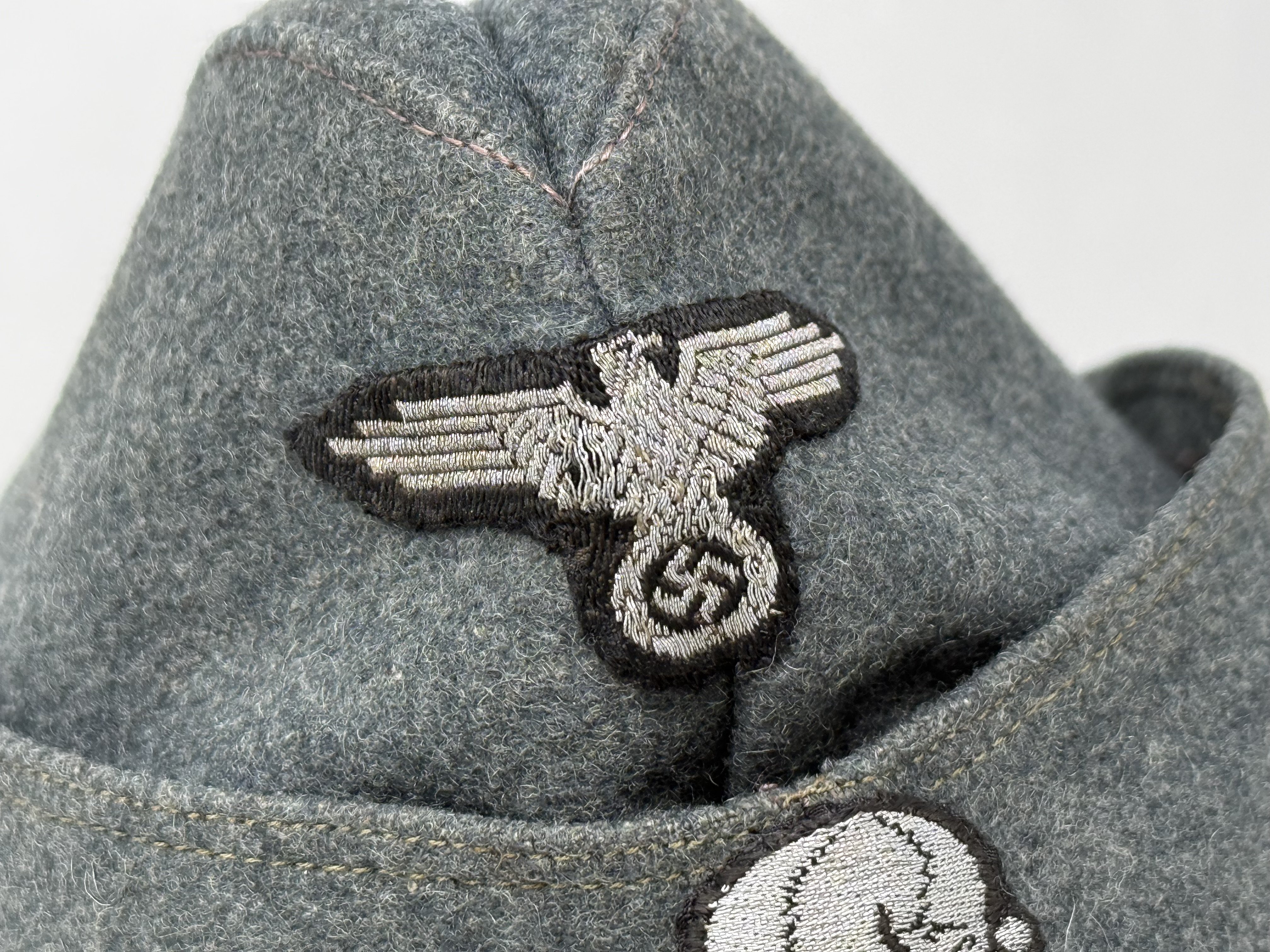 SS NCO or Officer M40 Schiffchen Cap -Flatwire — image 15