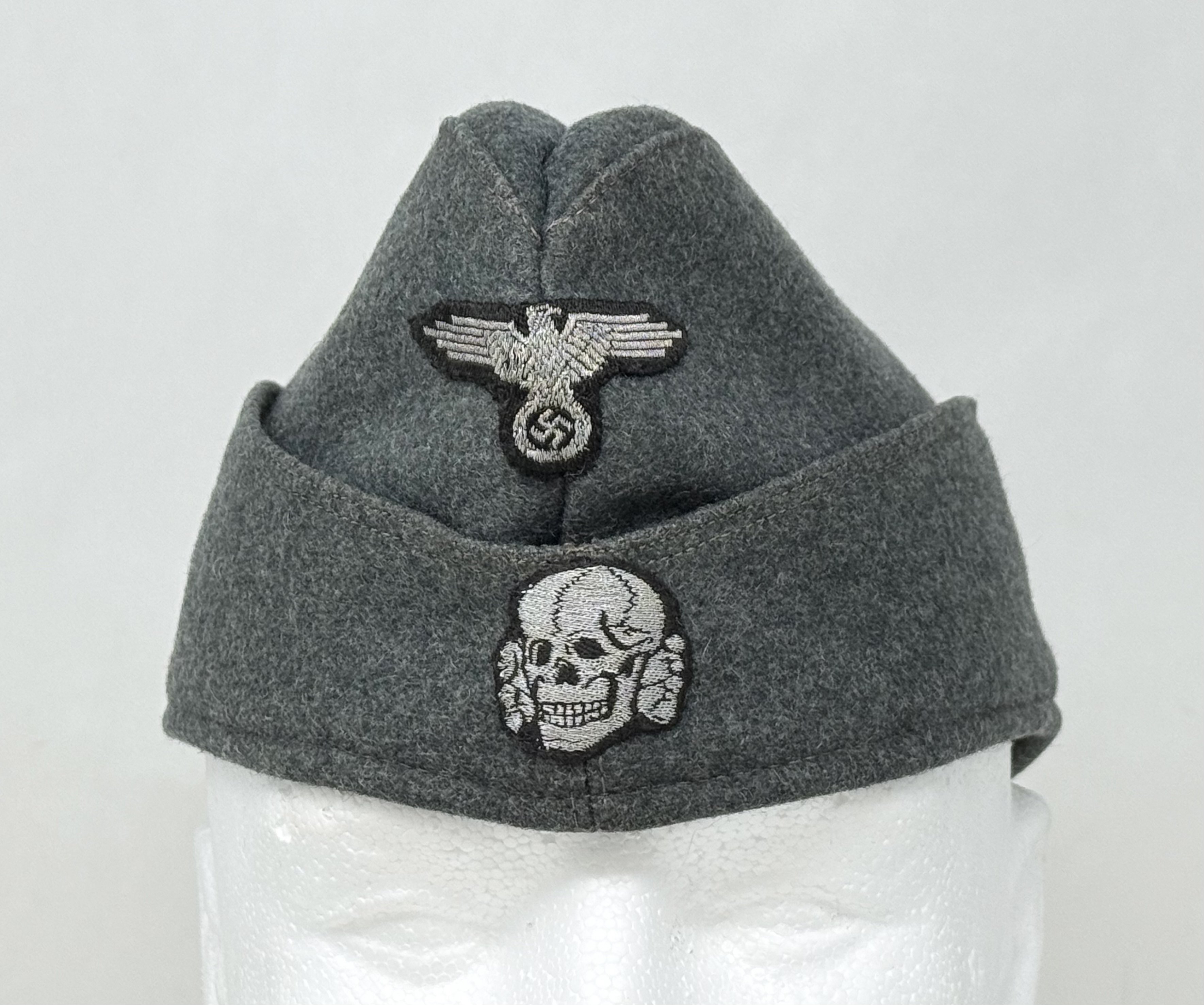 SS NCO or Officer M40 Schiffchen Cap -Flatwire — image 3