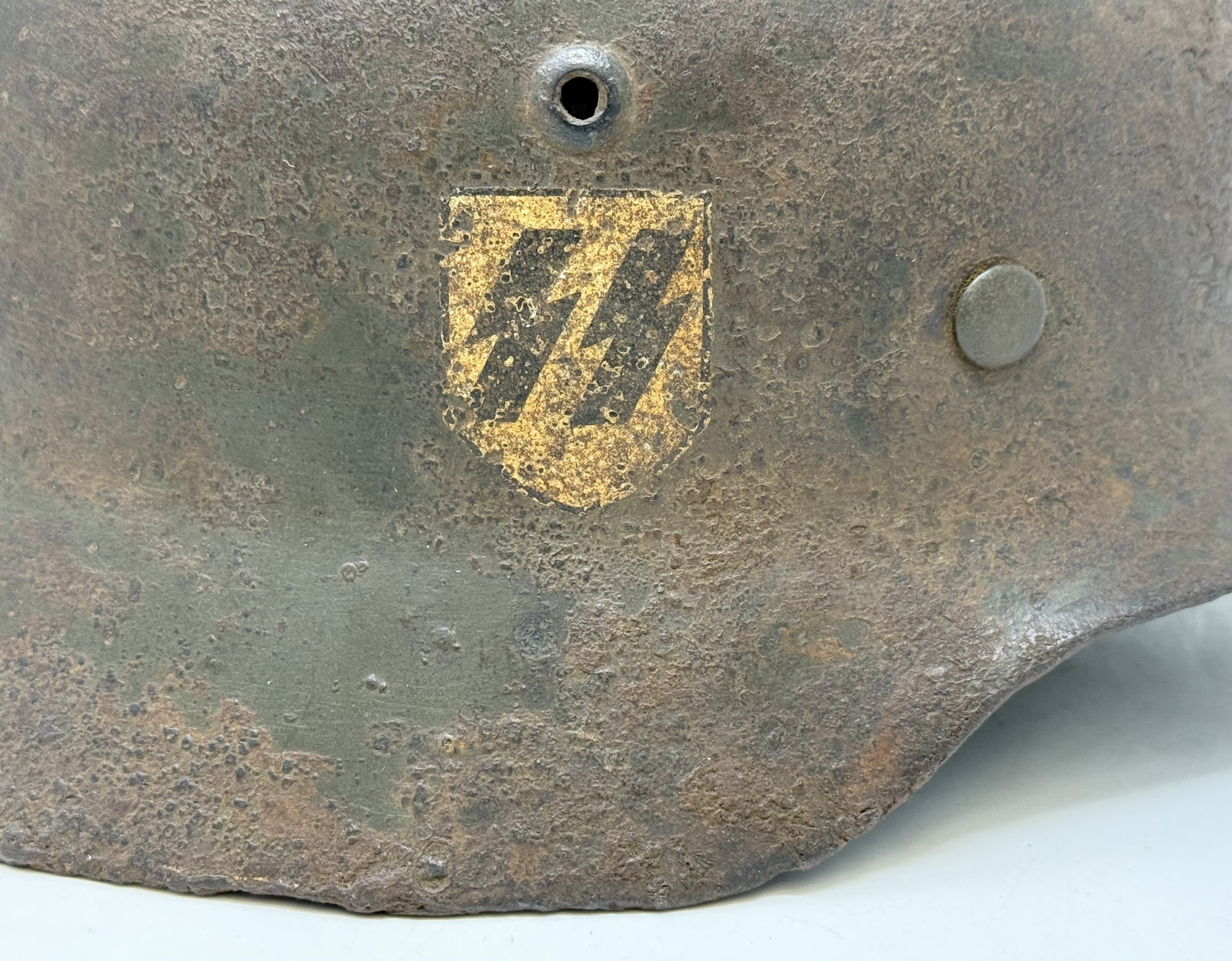SS M35 Double Decal Helmet-Battle Damage NAMED — image 18