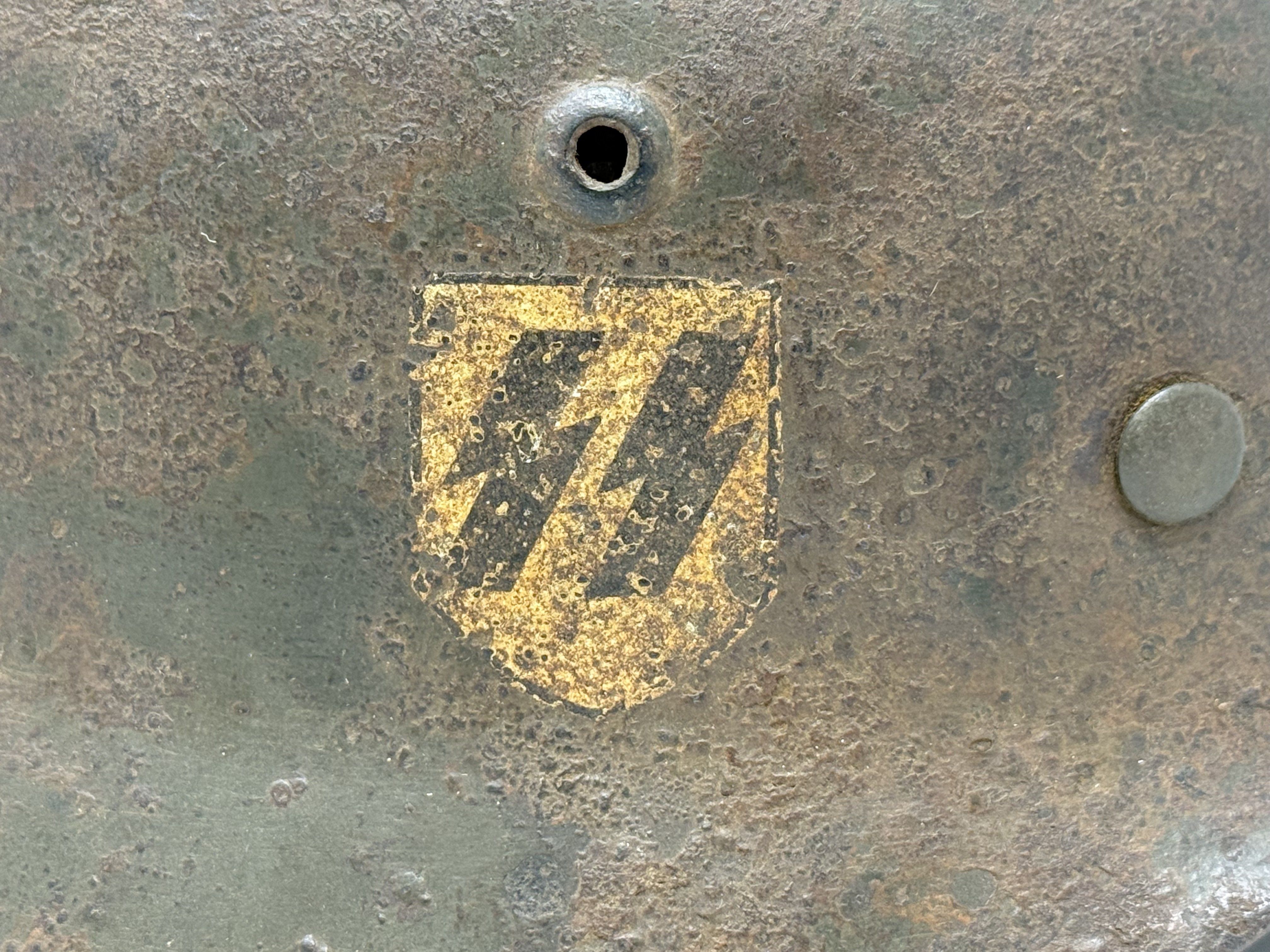 SS M35 Double Decal Helmet-Battle Damage NAMED — image 19