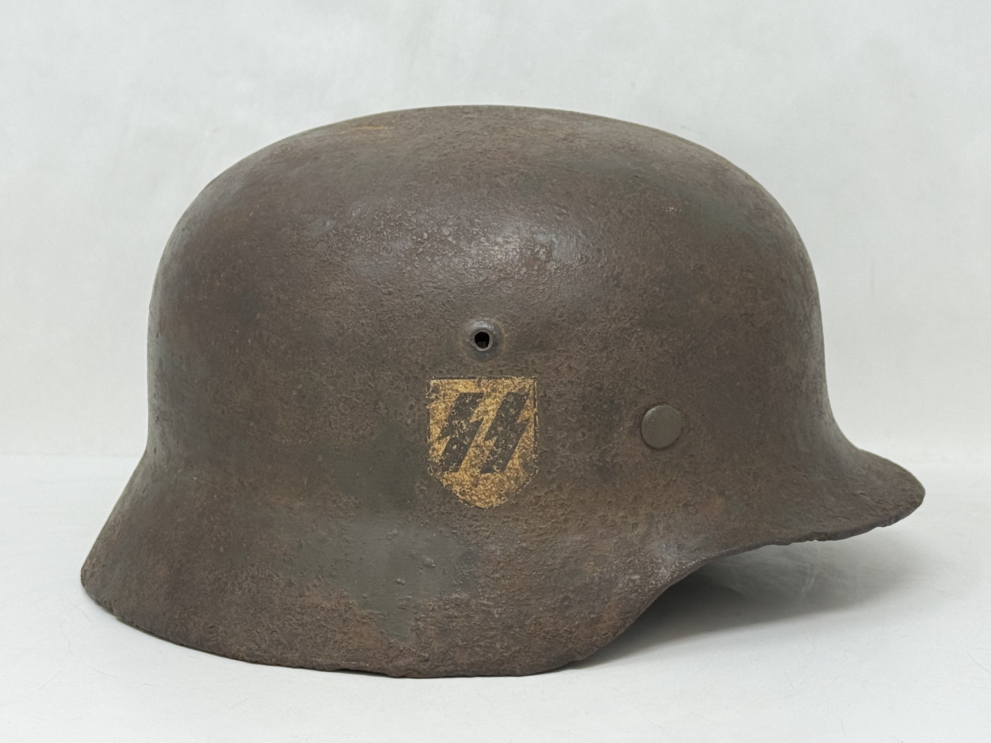 SS M35 Double Decal Helmet-Battle Damage NAMED — image 2