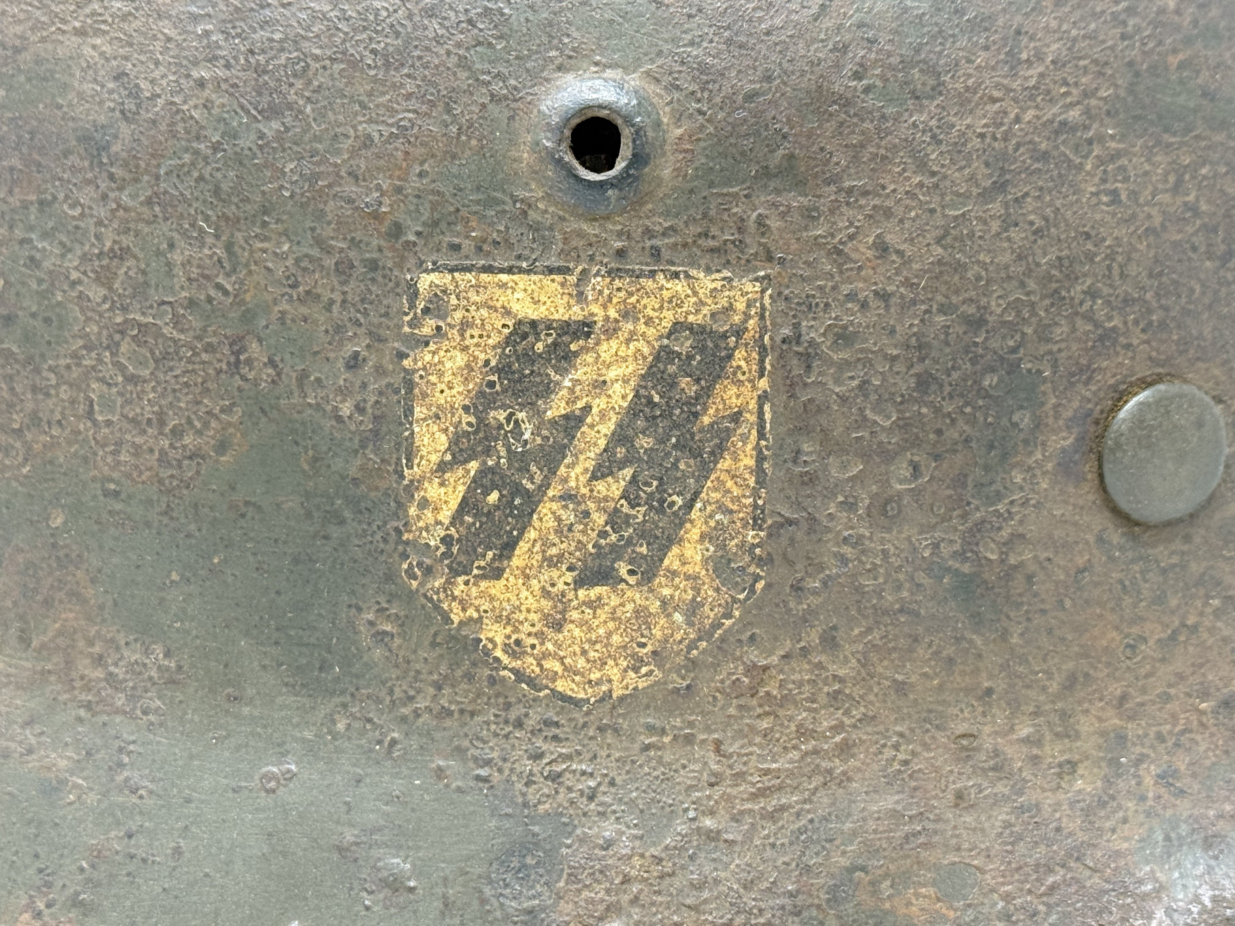 SS M35 Double Decal Helmet-Battle Damage NAMED — image 20