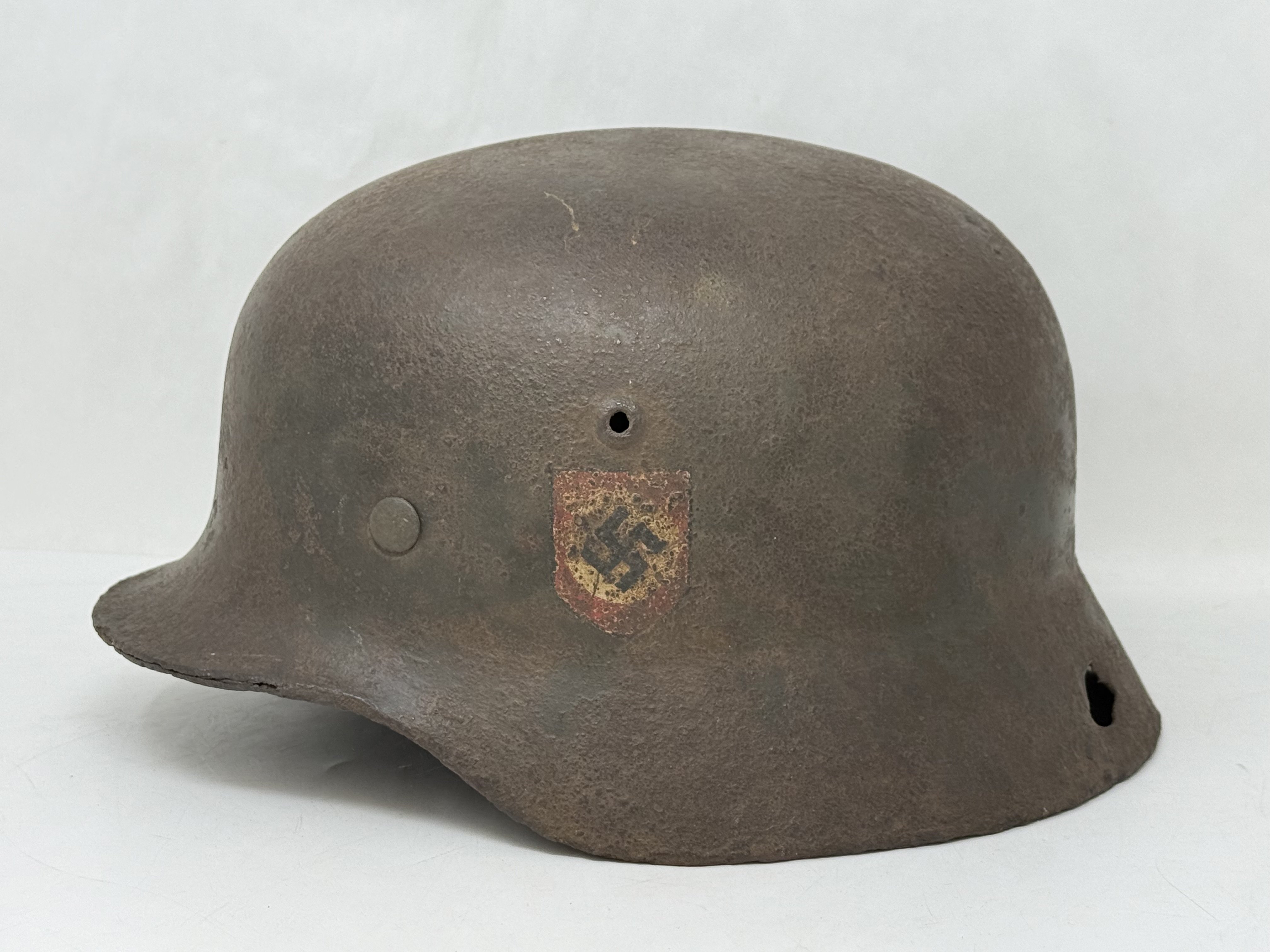 SS M35 Double Decal Helmet-Battle Damage NAMED — image 4