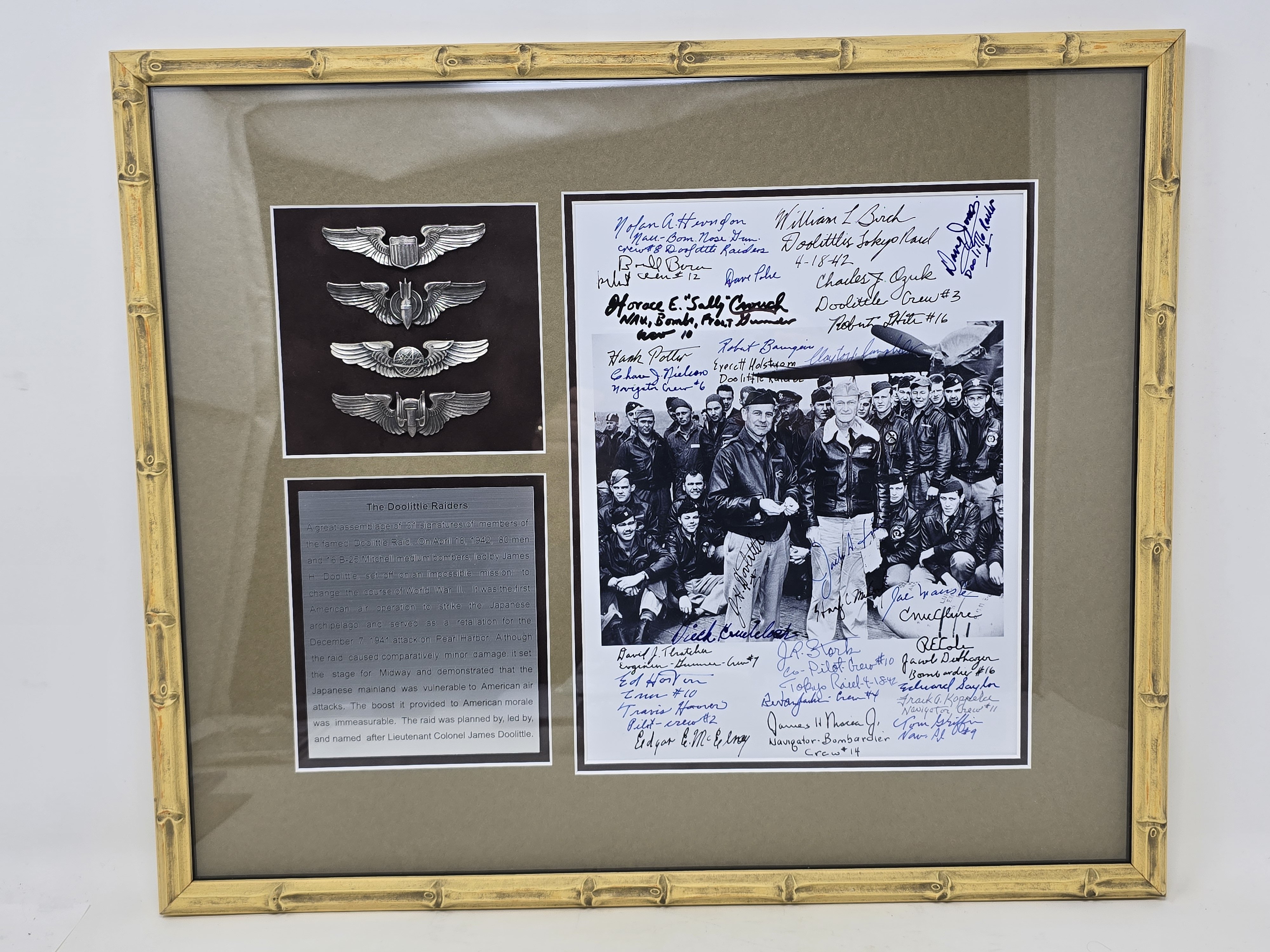 Doolittle Raiders Autograph Photo — image 2