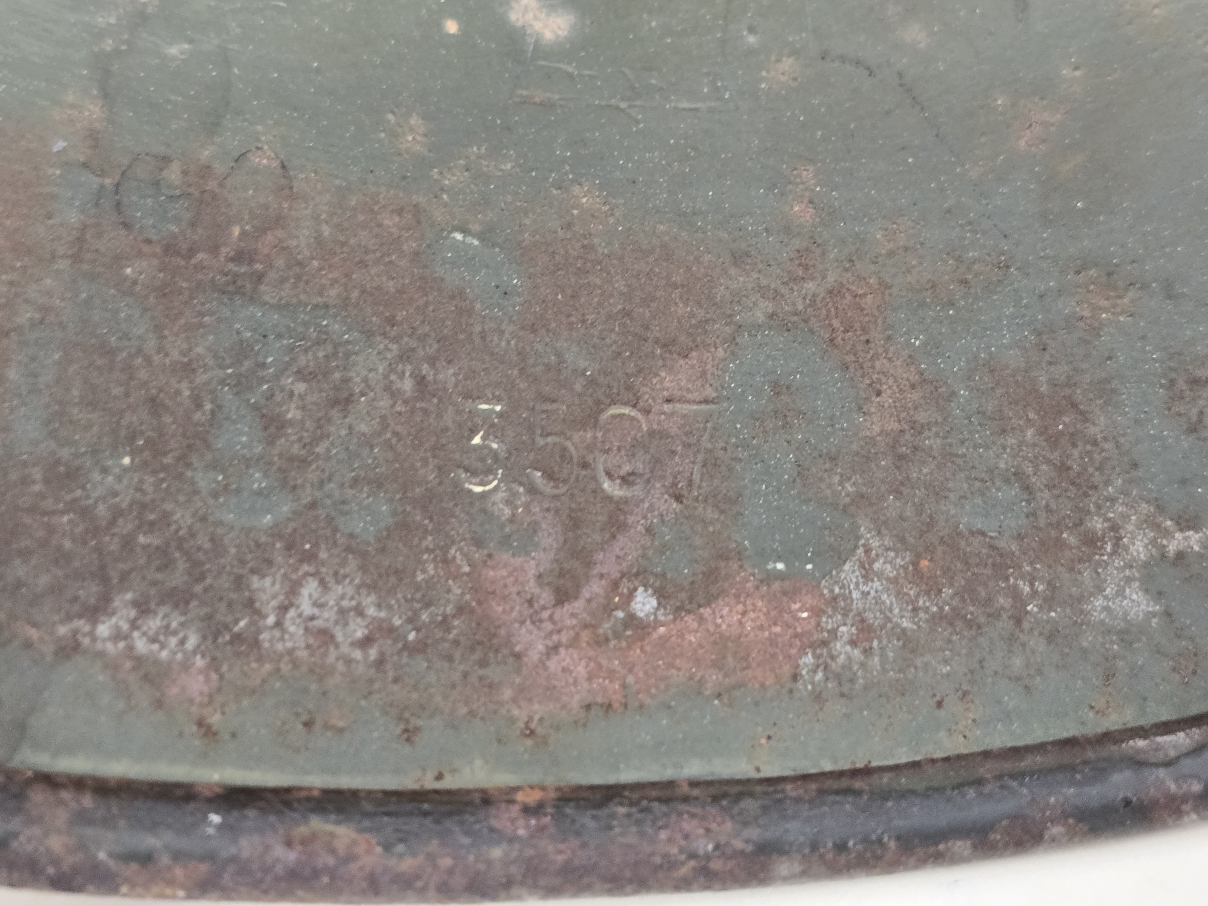 M35 Feldgrau Overpaint Combat Helmet — image 7