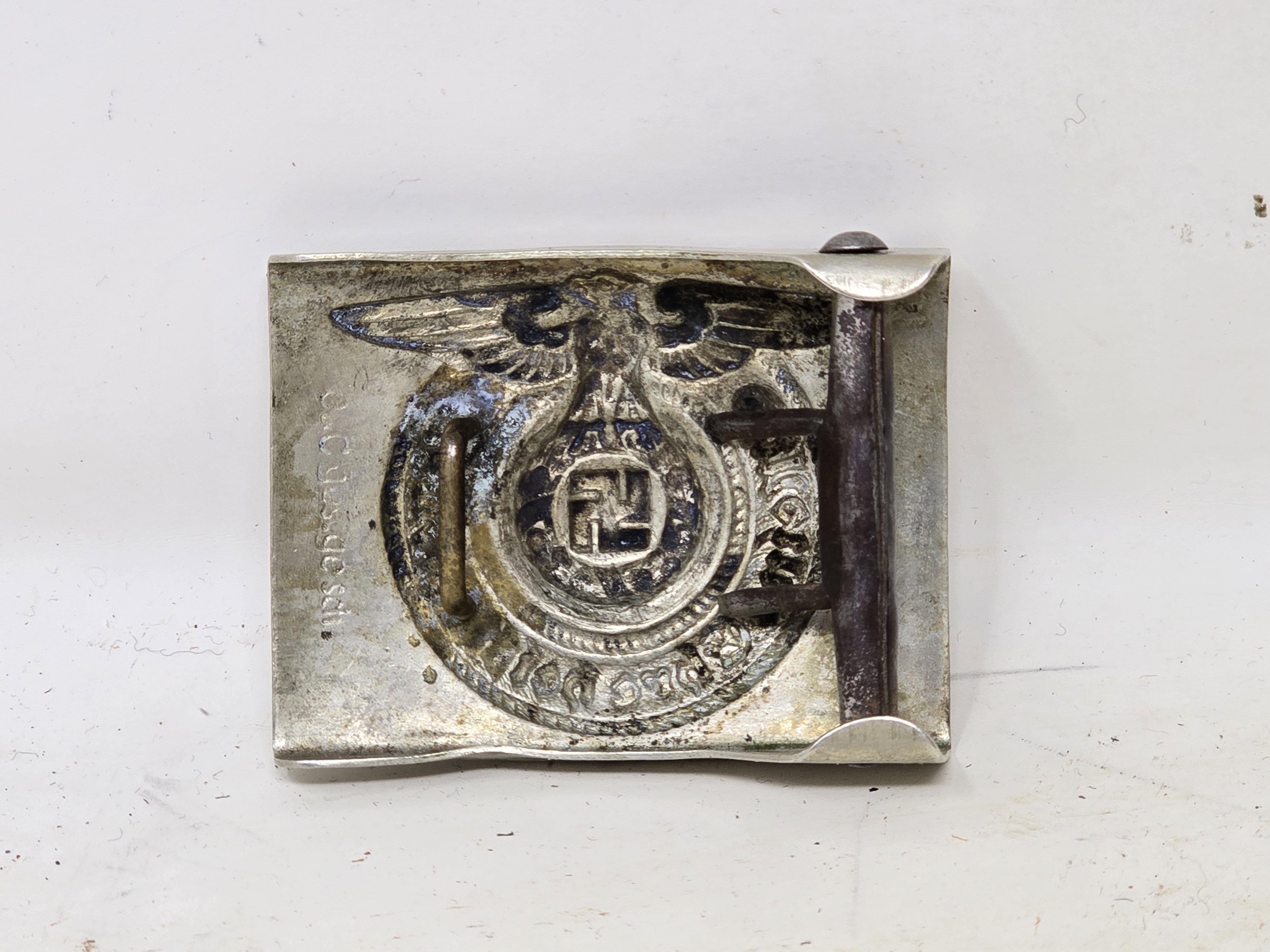 Beautiful Nickel Silver SS EM Buckle, Overhoff — image 2