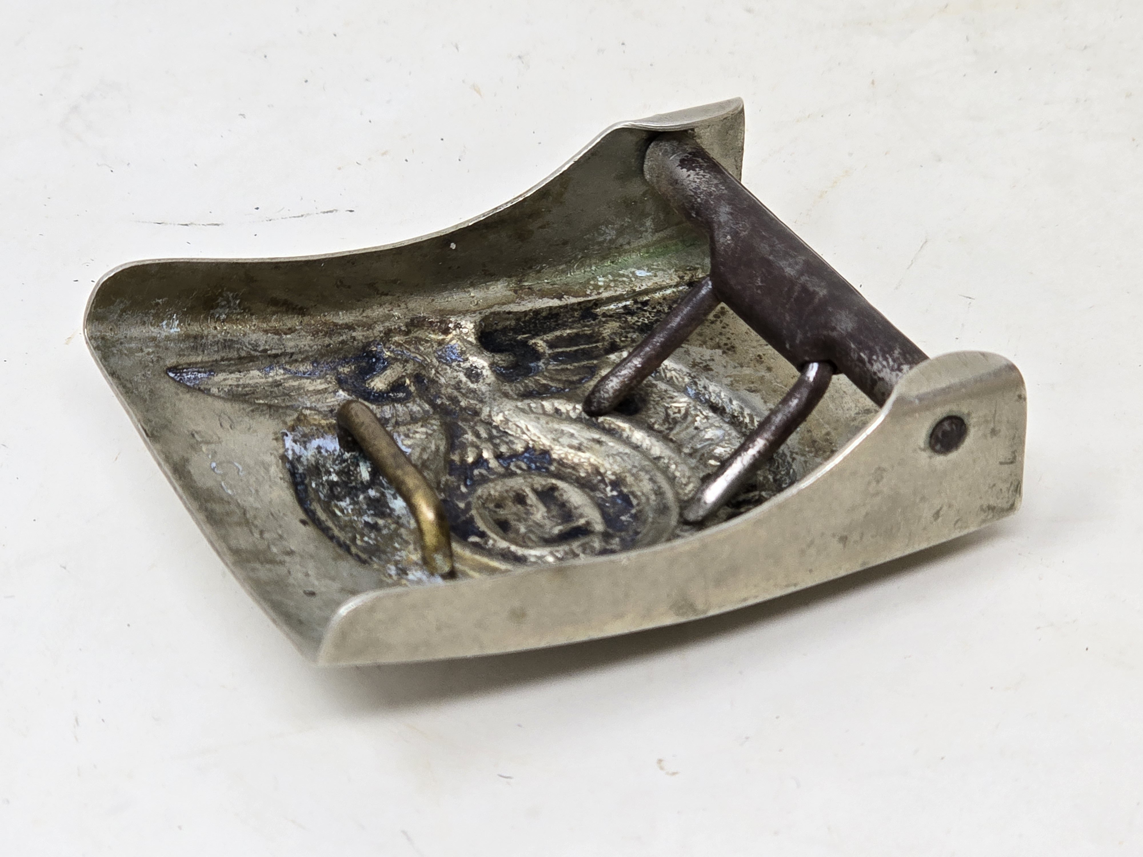 Beautiful Nickel Silver SS EM Buckle, Overhoff — image 3