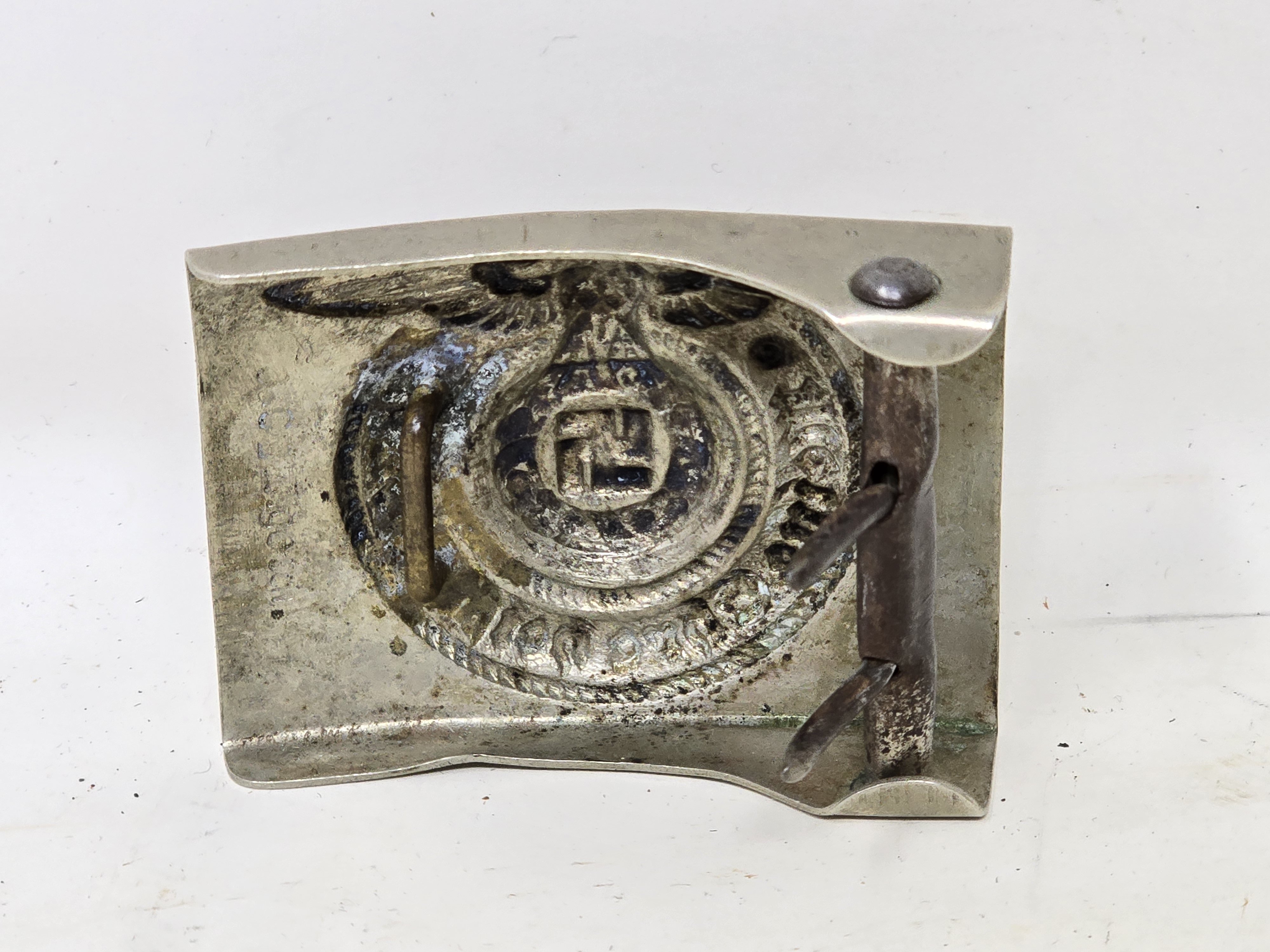 Beautiful Nickel Silver SS EM Buckle, Overhoff — image 5