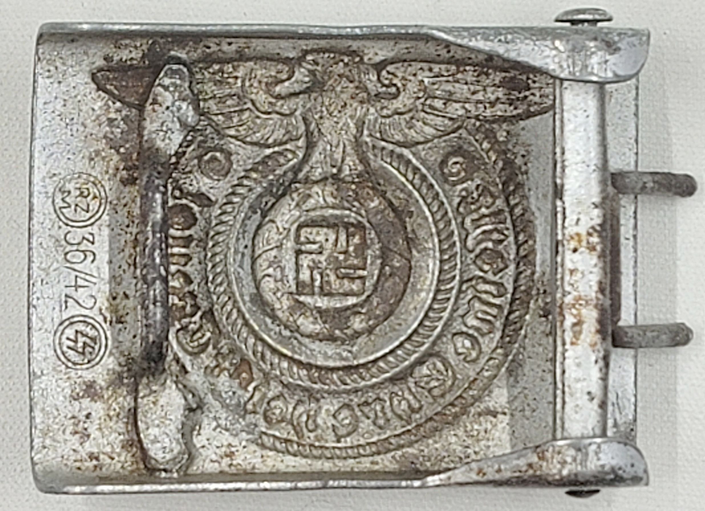 Waffen-SS EM Steel Buckle, SS 36/42 — image 3