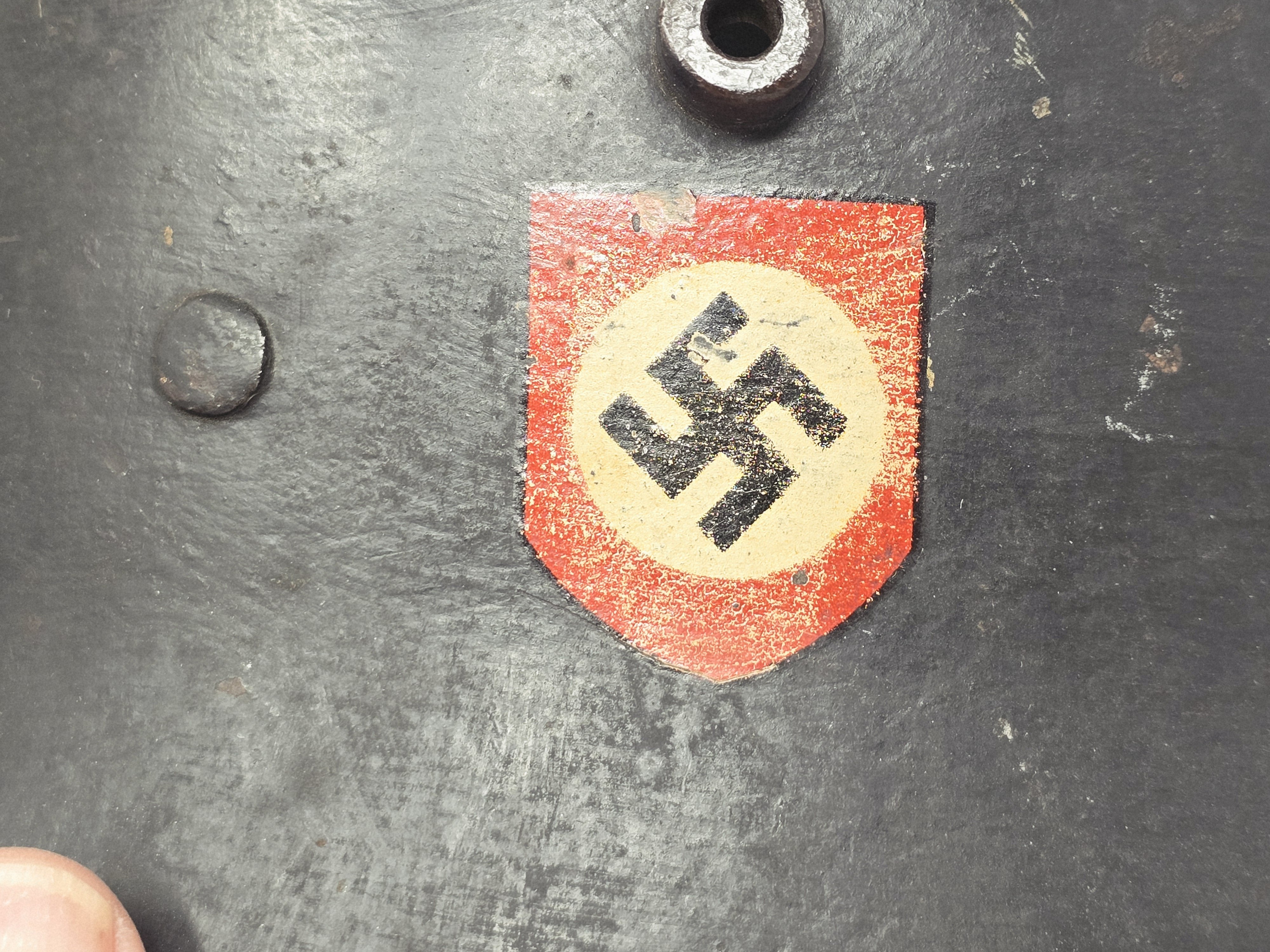 Allgemeine-SS Transitional M17 Helmet, Double Decal — image 6