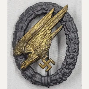 Luftwaffe FJ Badge, Post 1942 Unmarked FLL