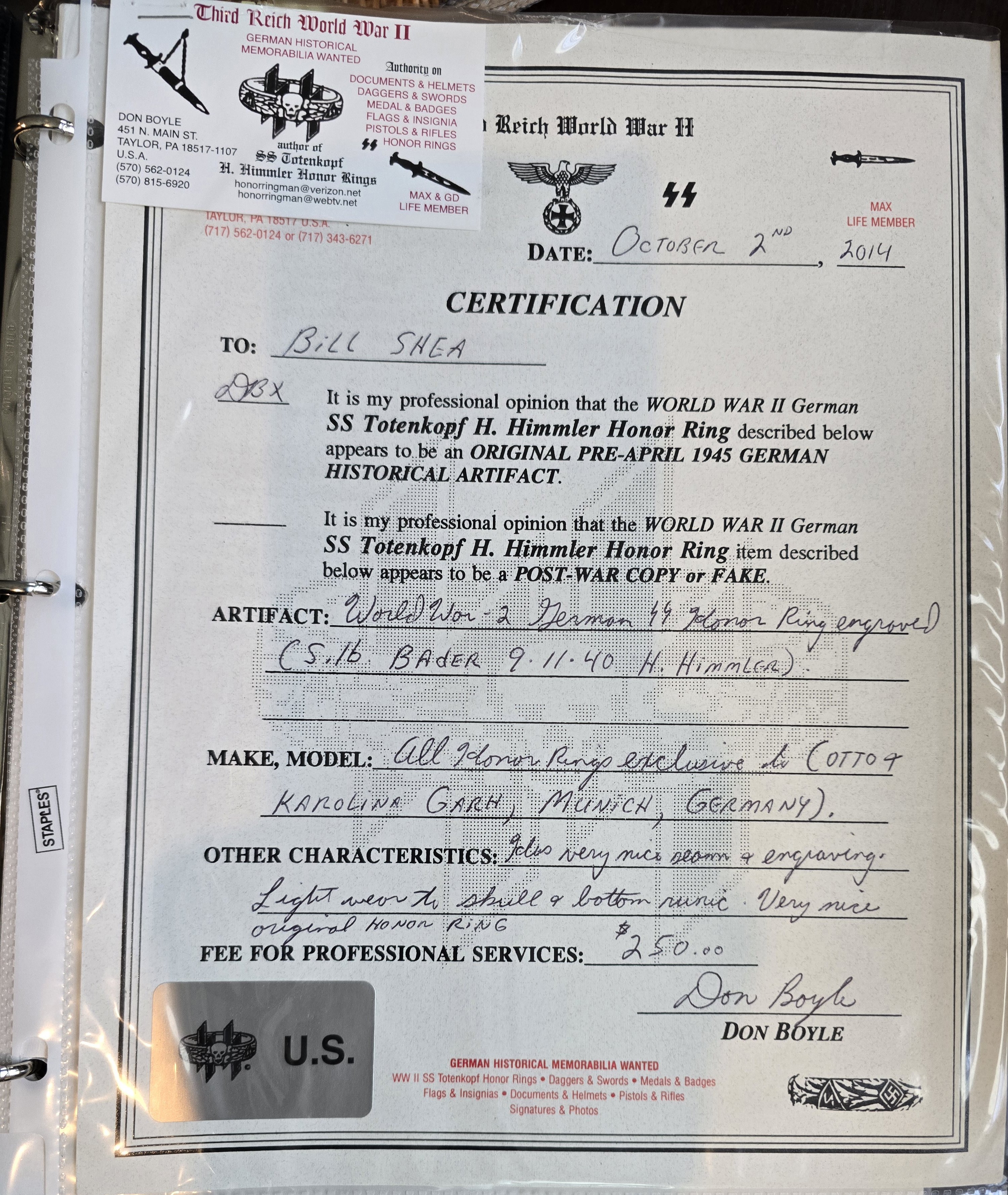 SS Honor Ring to an SS Brigadeführer — image 14